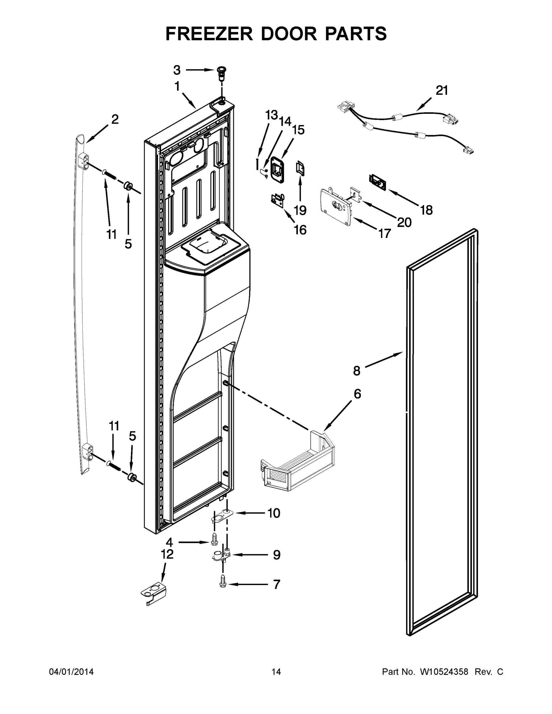 08 - FREEZER DOOR PARTS