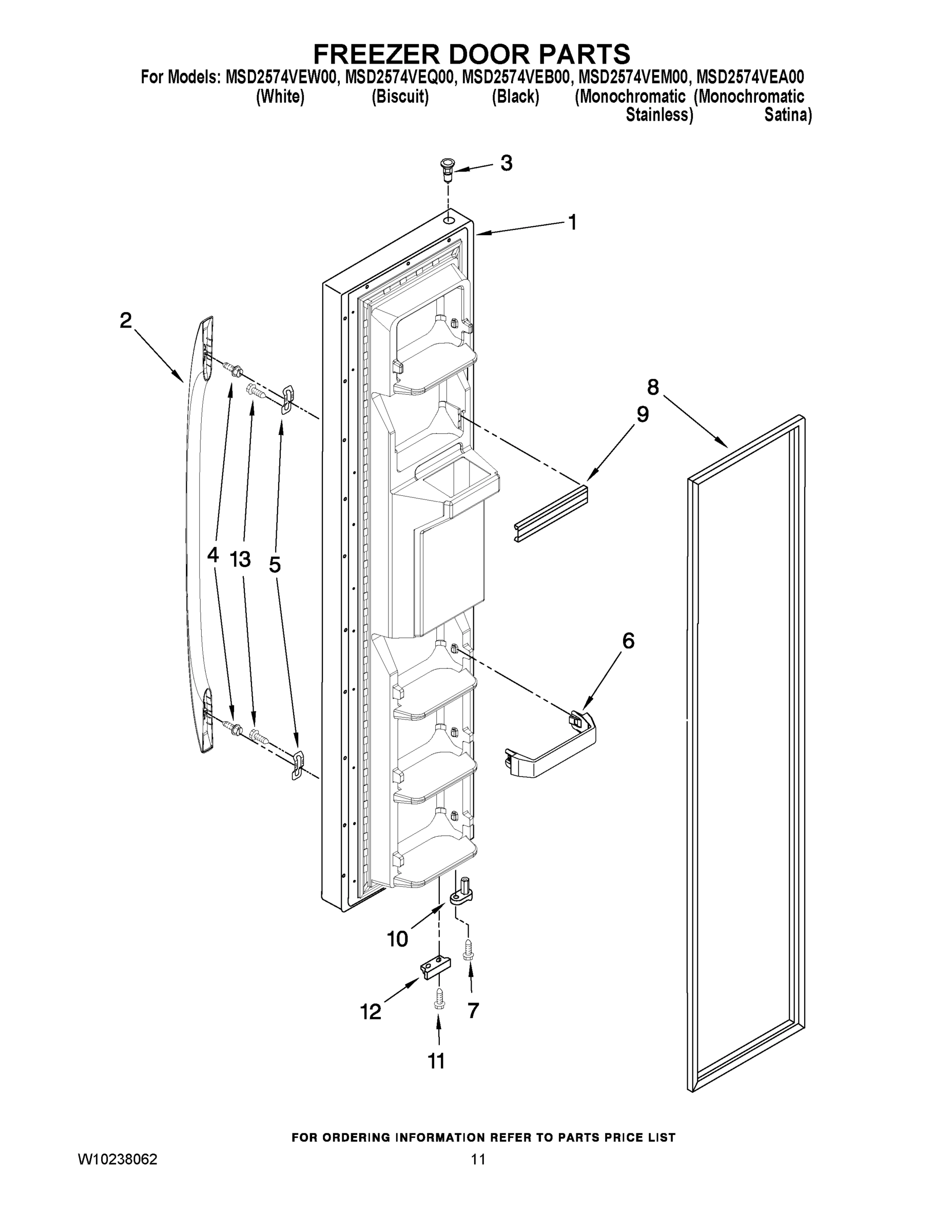 07 - FREEZER DOOR PARTS