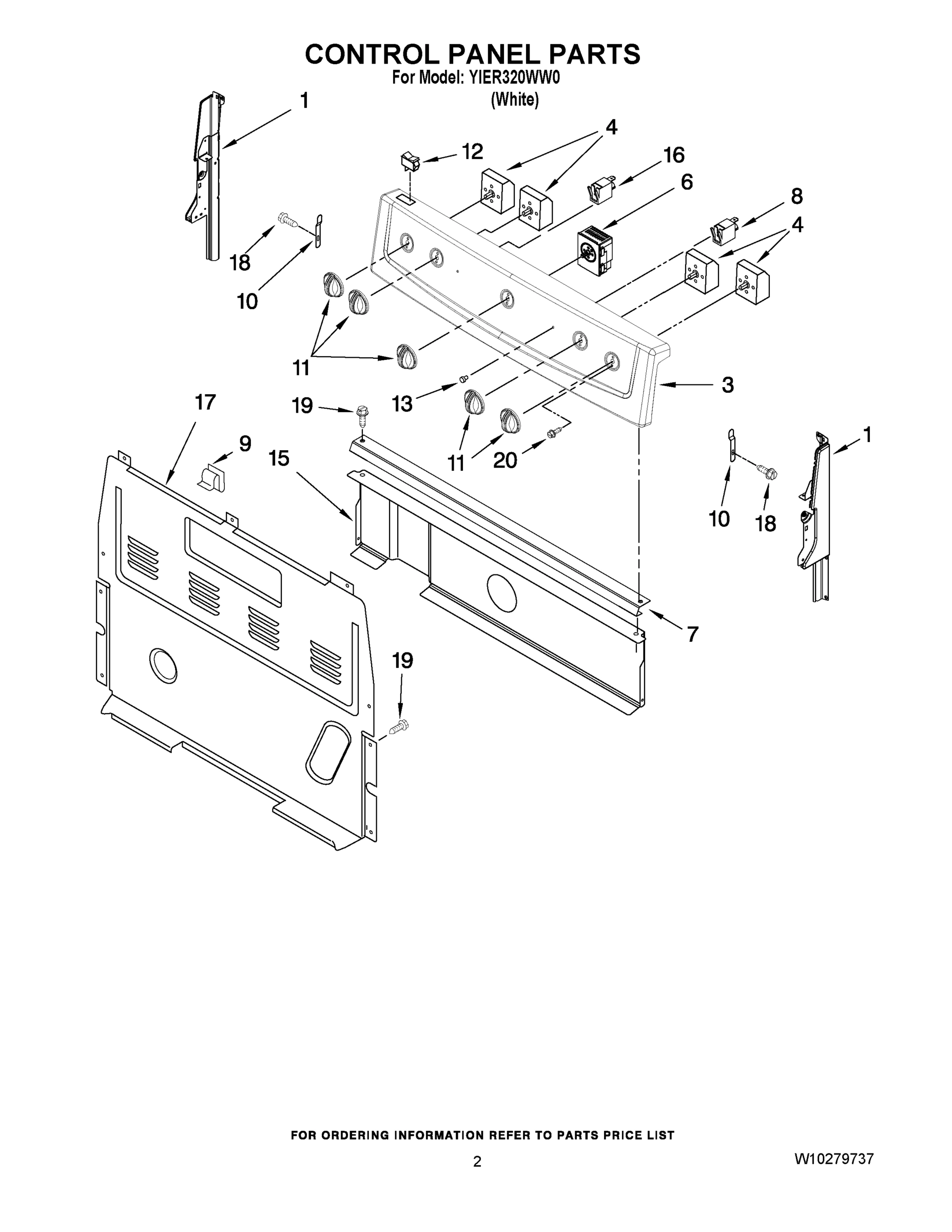 02 - CONTROL PANEL PARTS