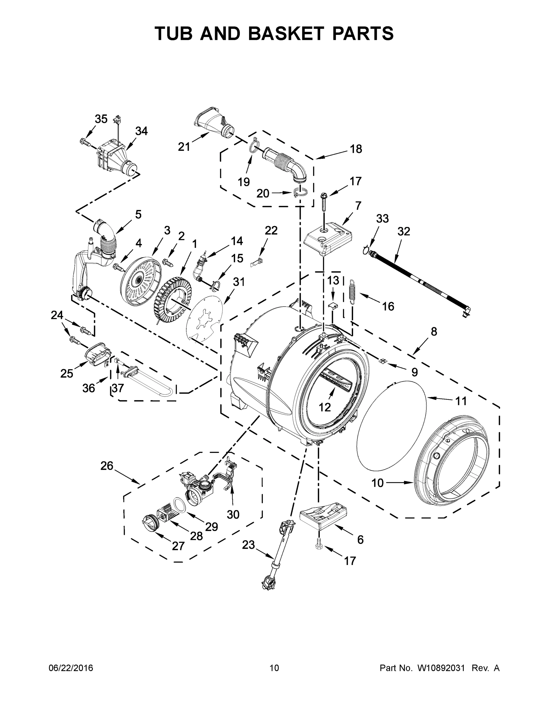 06 - TUB AND BASKET PARTS