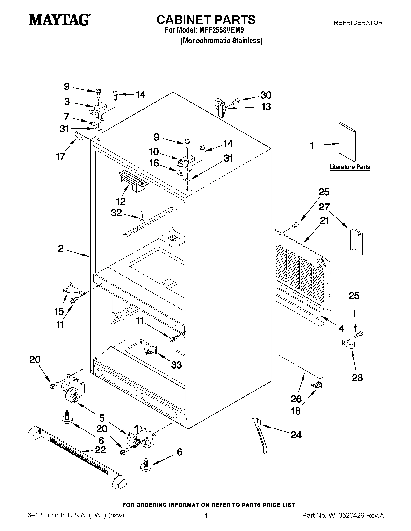 01 - CABINET PARTS