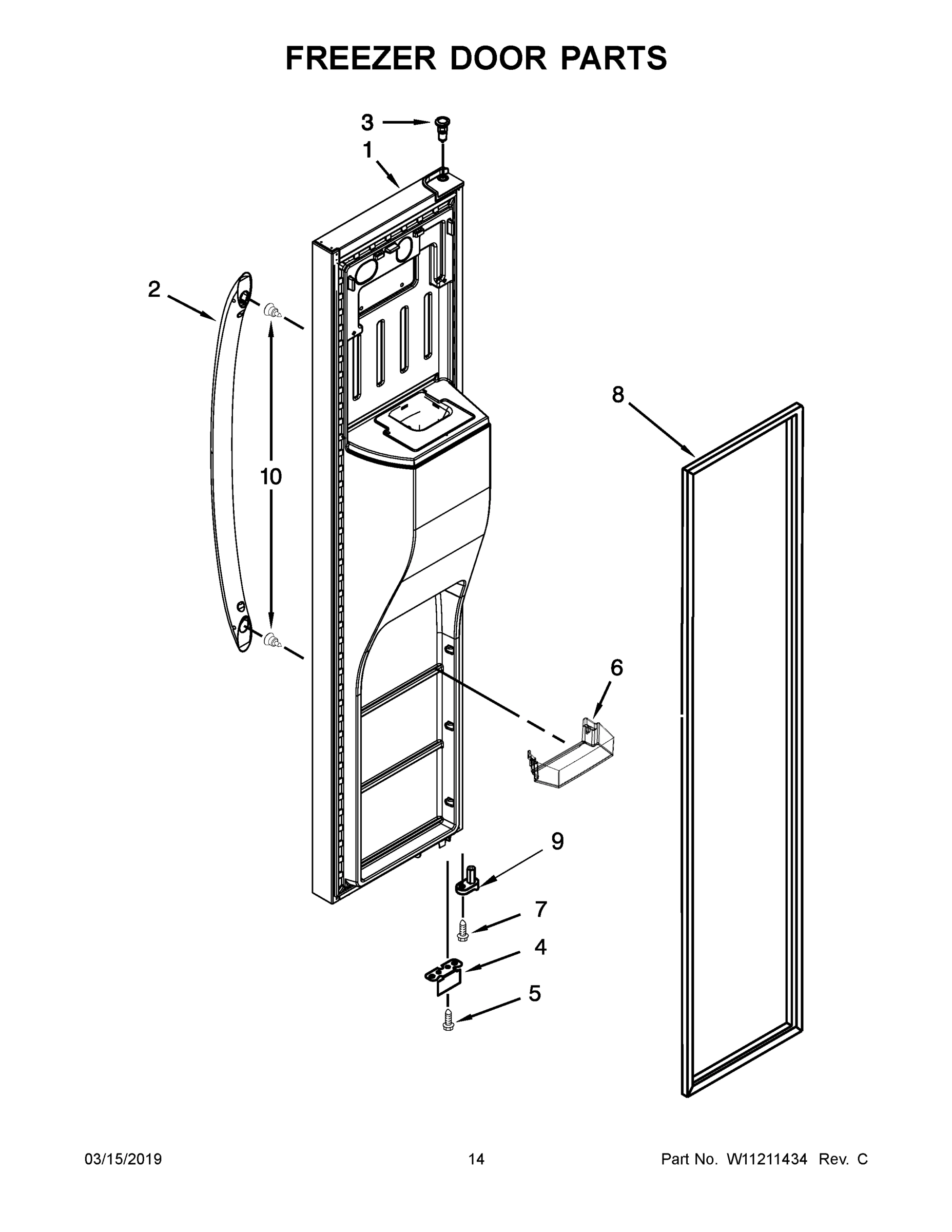 08 - FREEZER DOOR PARTS
