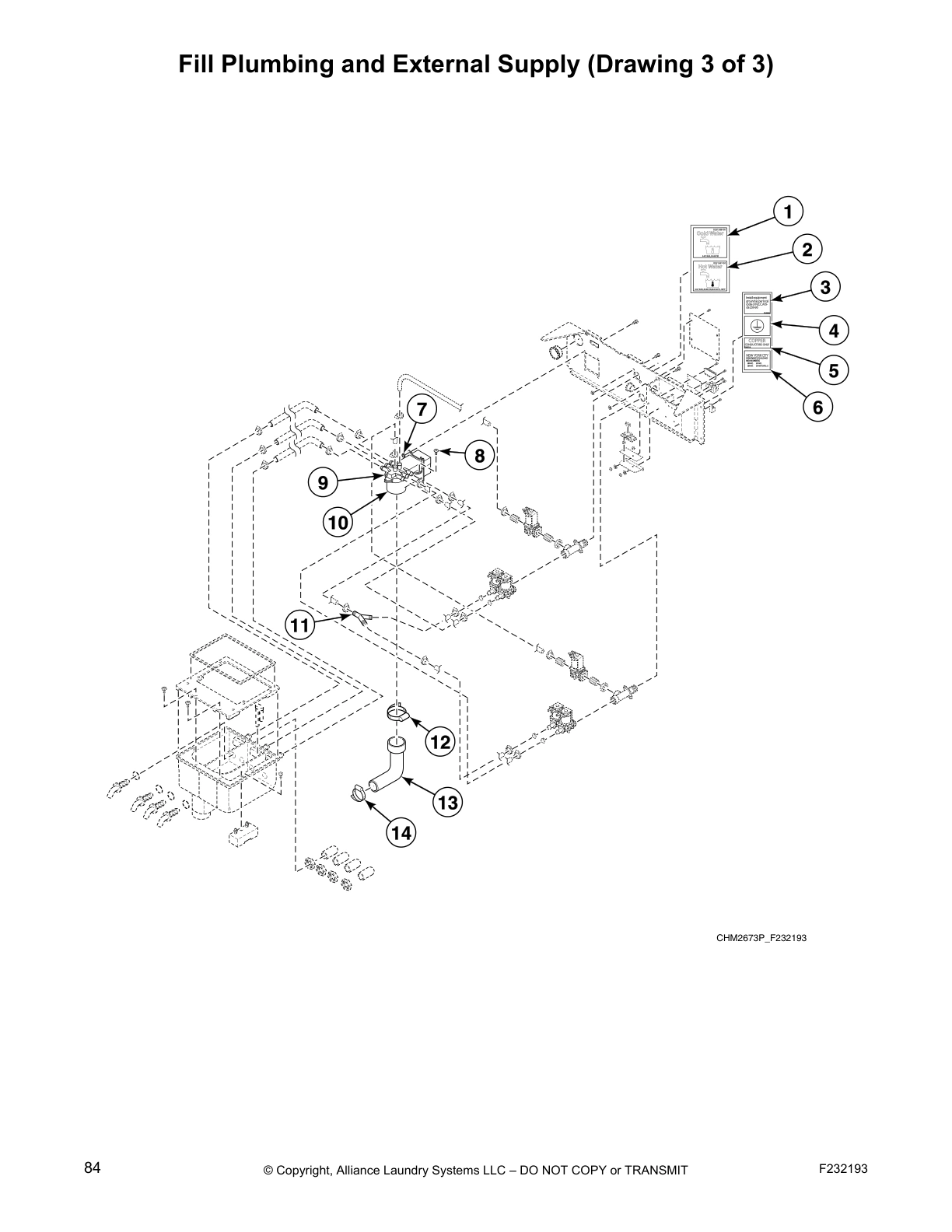 Fill Plumbing and External Supply (Drawing 3 of 3)