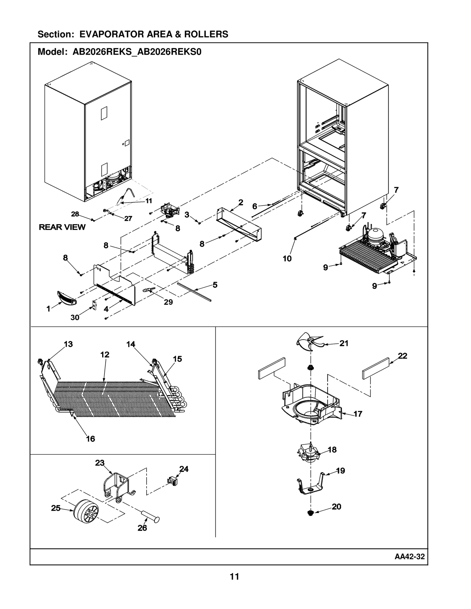 EVAPORATOR AREA & ROLLERS