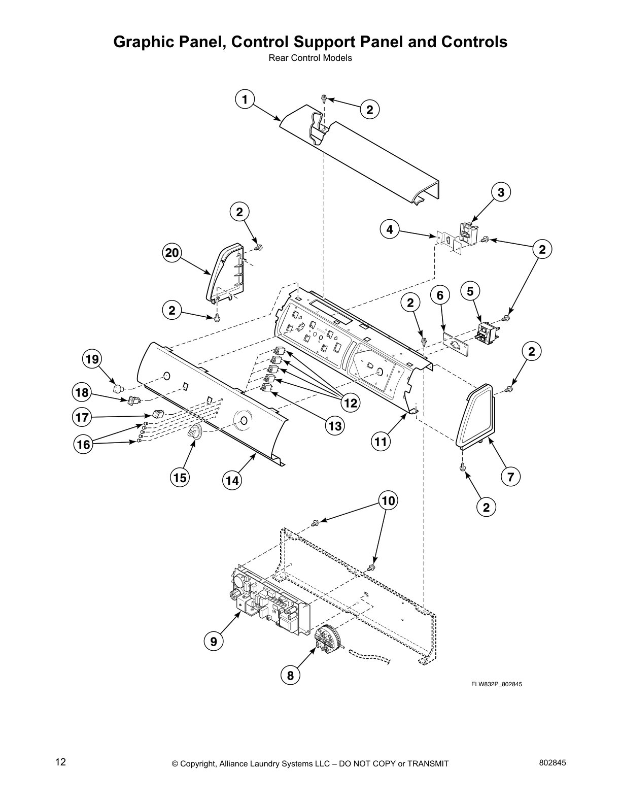 Graphic Panel, Control Support Panel and Controls
