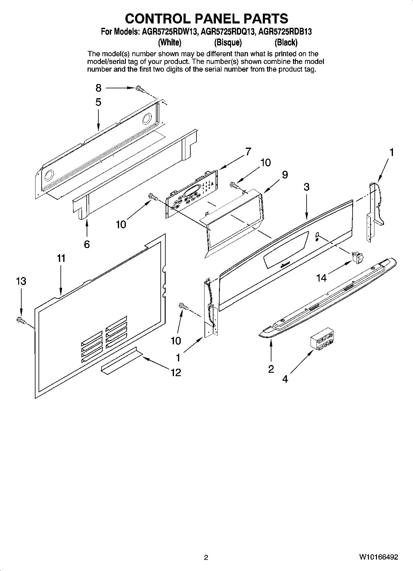 02 - CONTROL PANEL PARTS