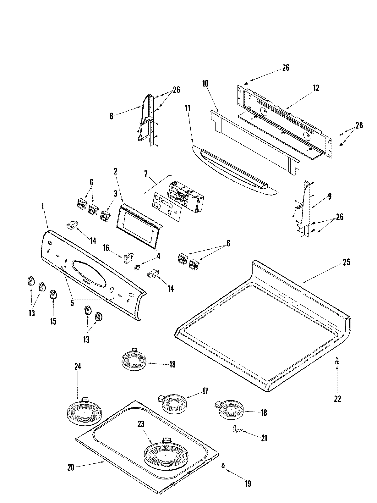 03 - CONTROL PANEL/TOP ASSEMBLY