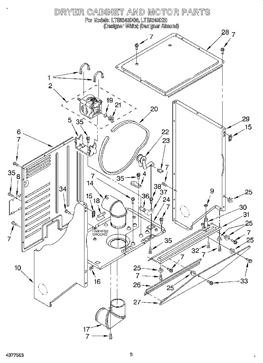 03 - DRYER CABINET AND MOTOR
