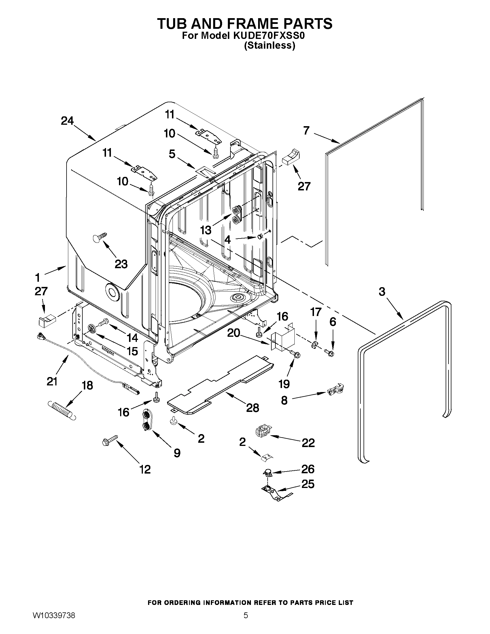 05 - TUB AND FRAME PARTS