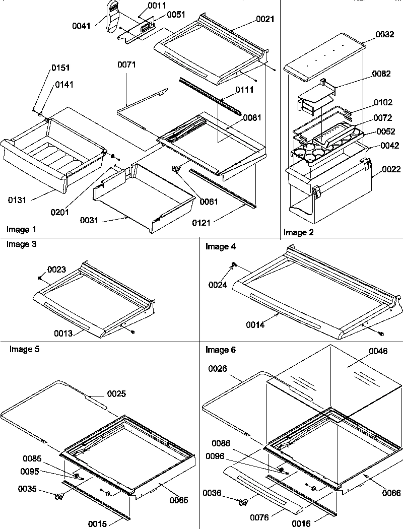 03 - DELI, SHELF, AND CRISPER ASSEMBLIES