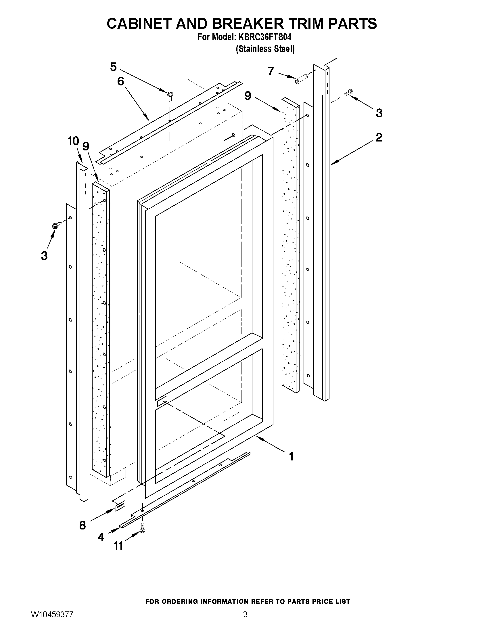 02 - CABINET AND BREAKER TRIM PARTS