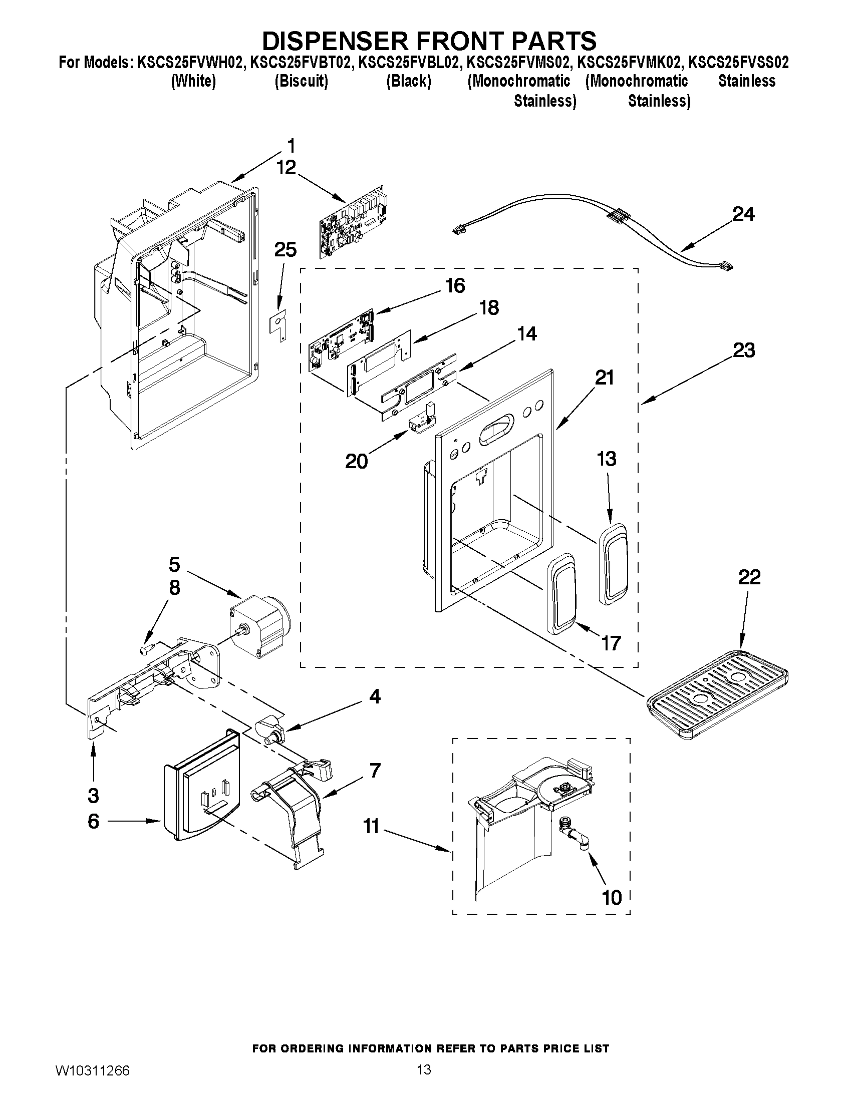 08 - DISPENSER FRONT PARTS