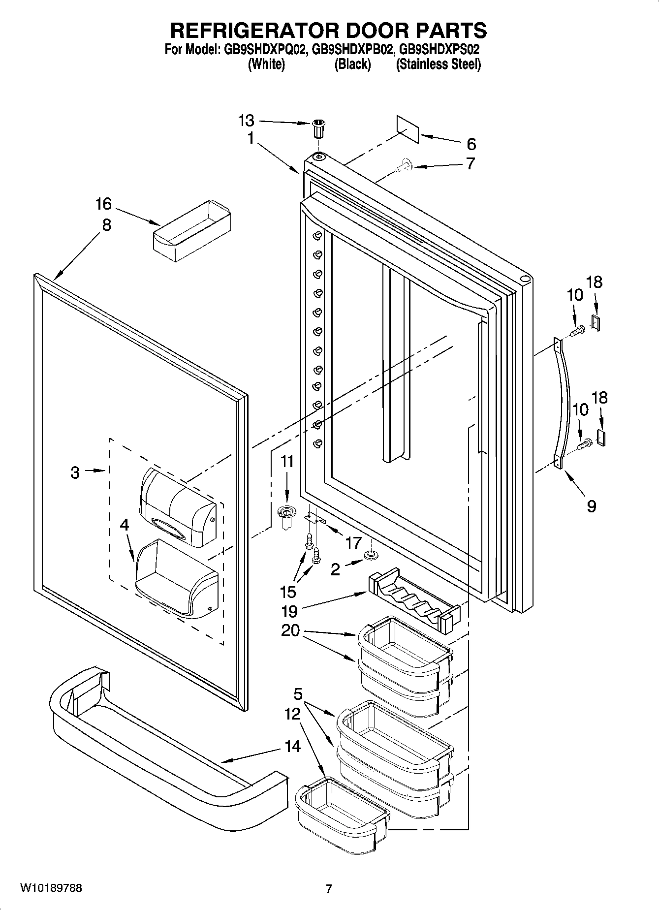 04 - REFRIGERATOR DOOR PARTS