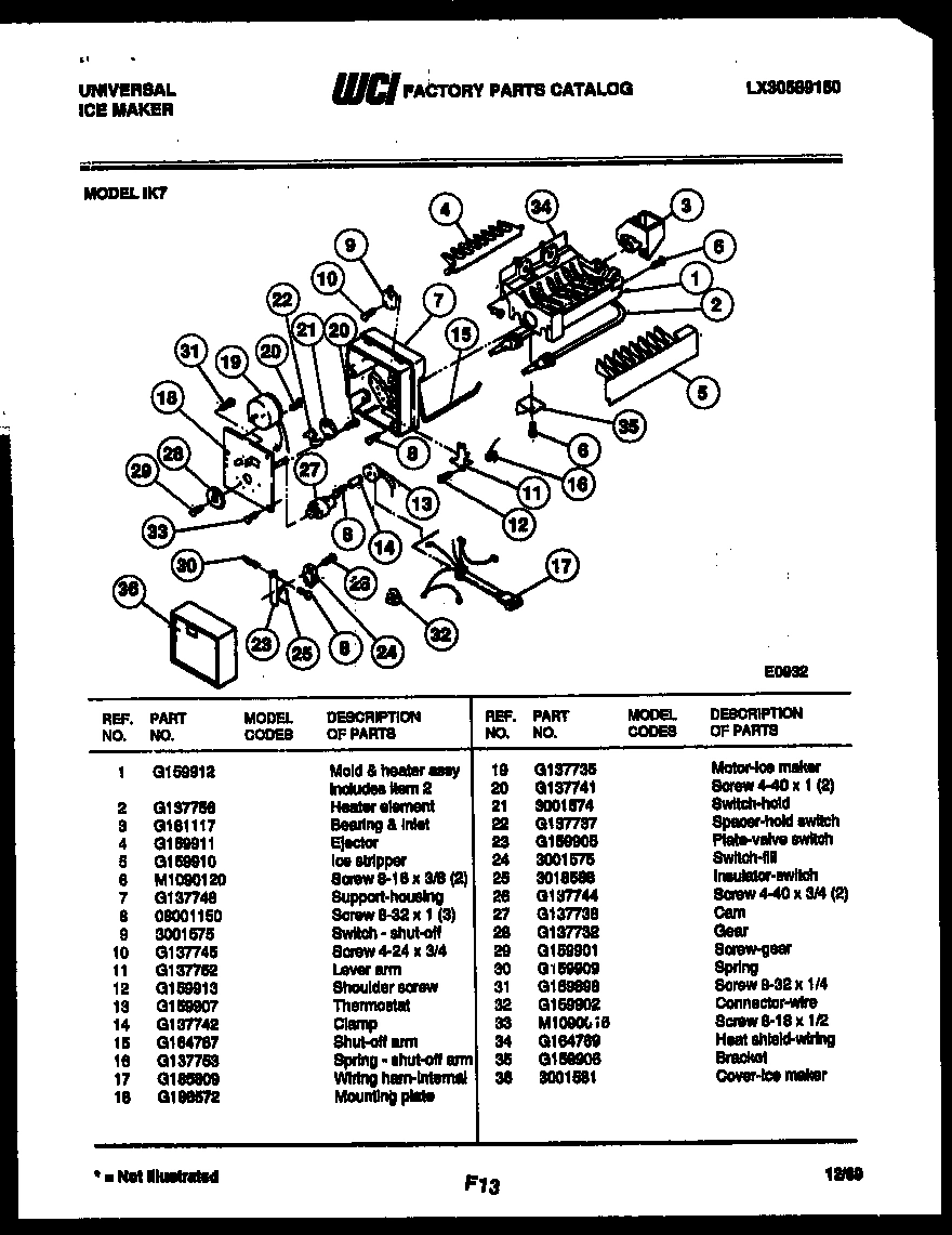 02 - ICE MAKER PARTS