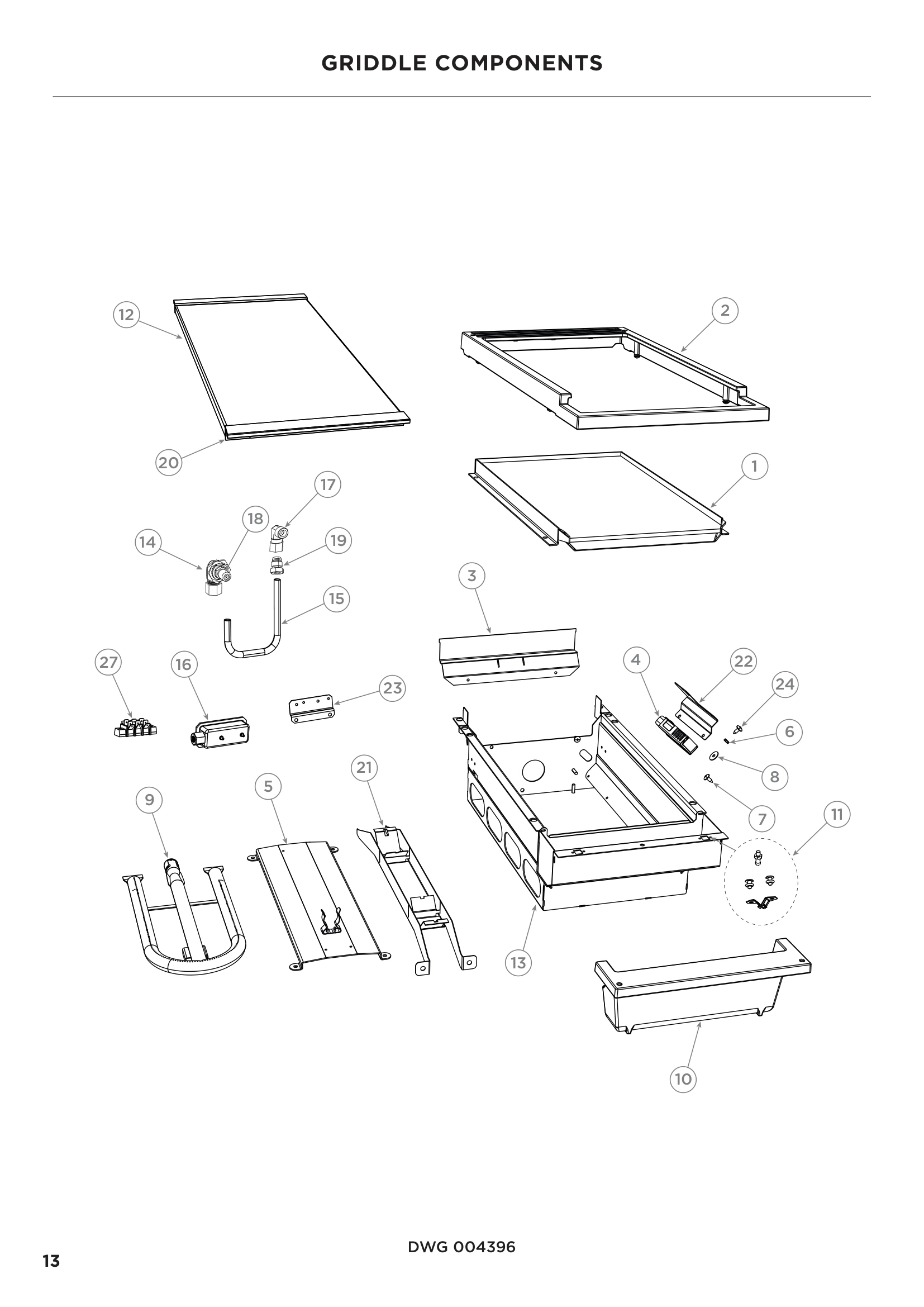 GRIDDLE COMPONENTS
