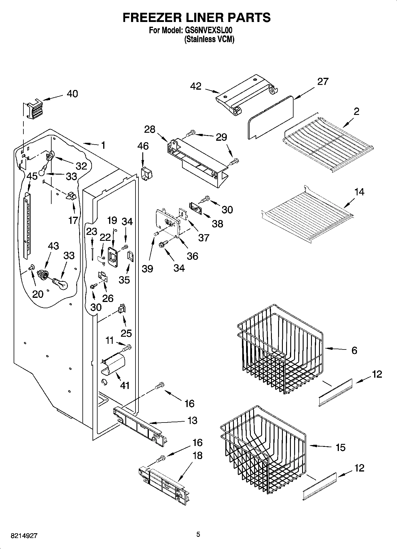 04 - FREEZER LINER PARTS