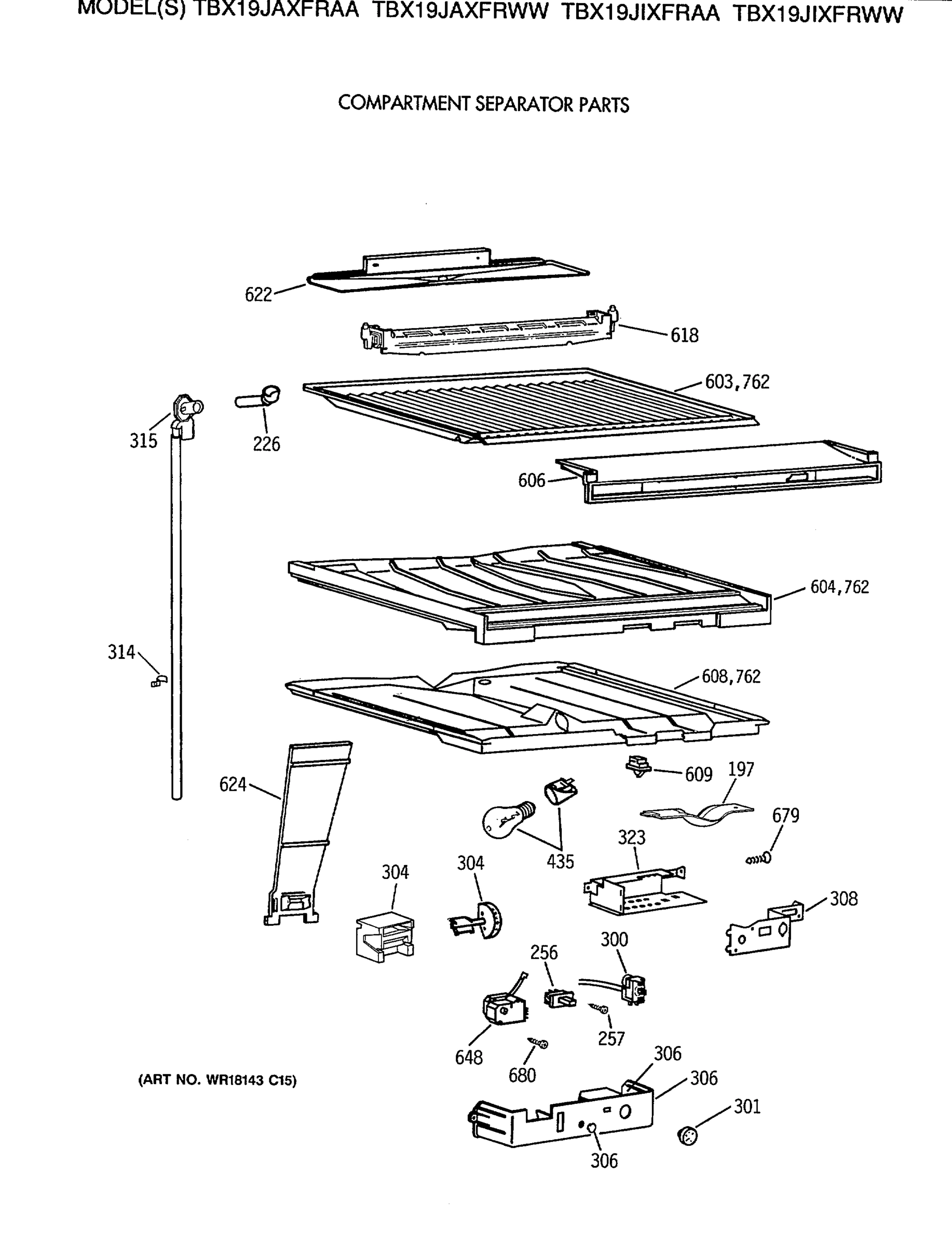 COMPARTMENT SEPARATOR PARTS
