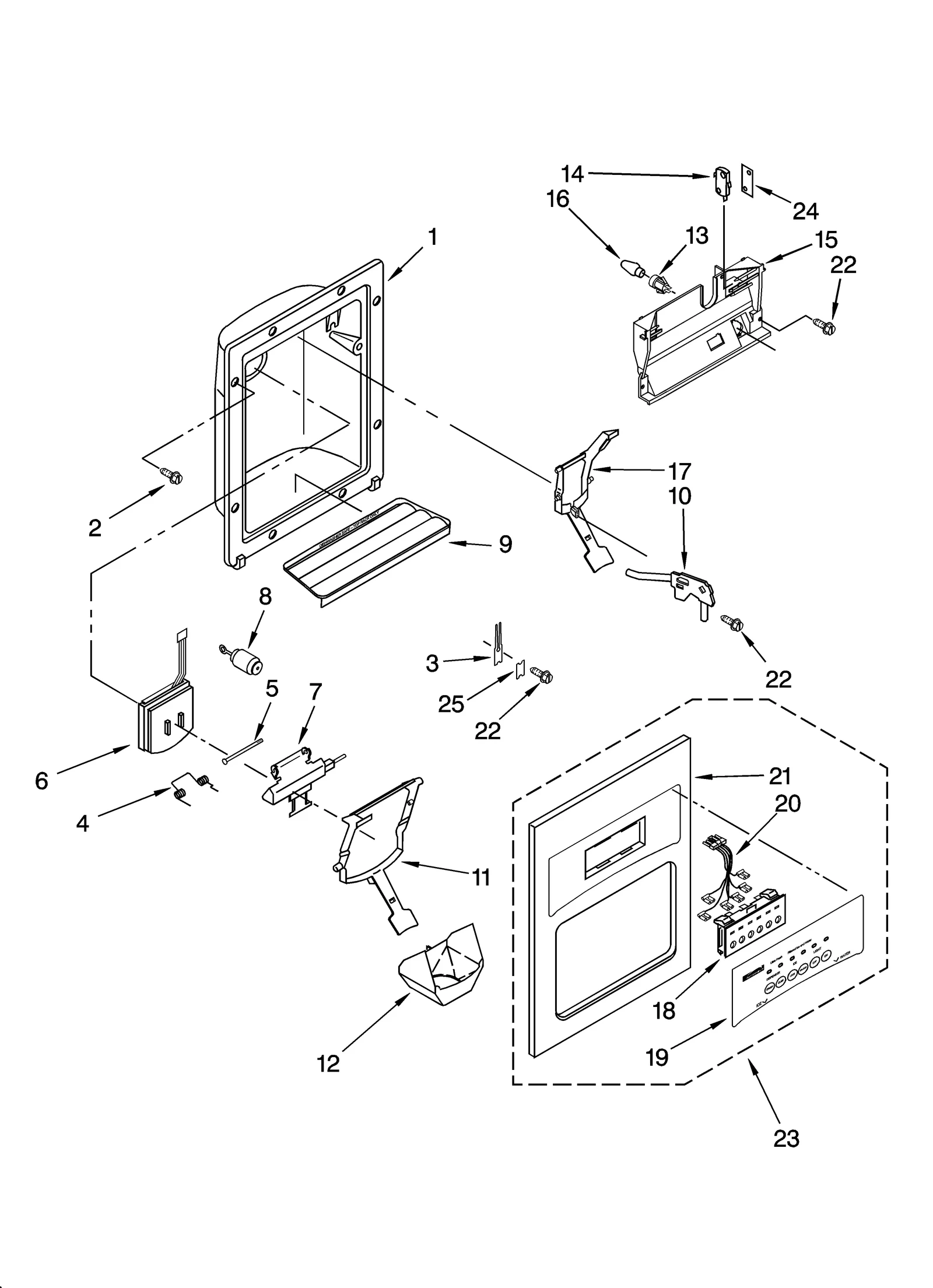 DISPENSER FRONT PARTS