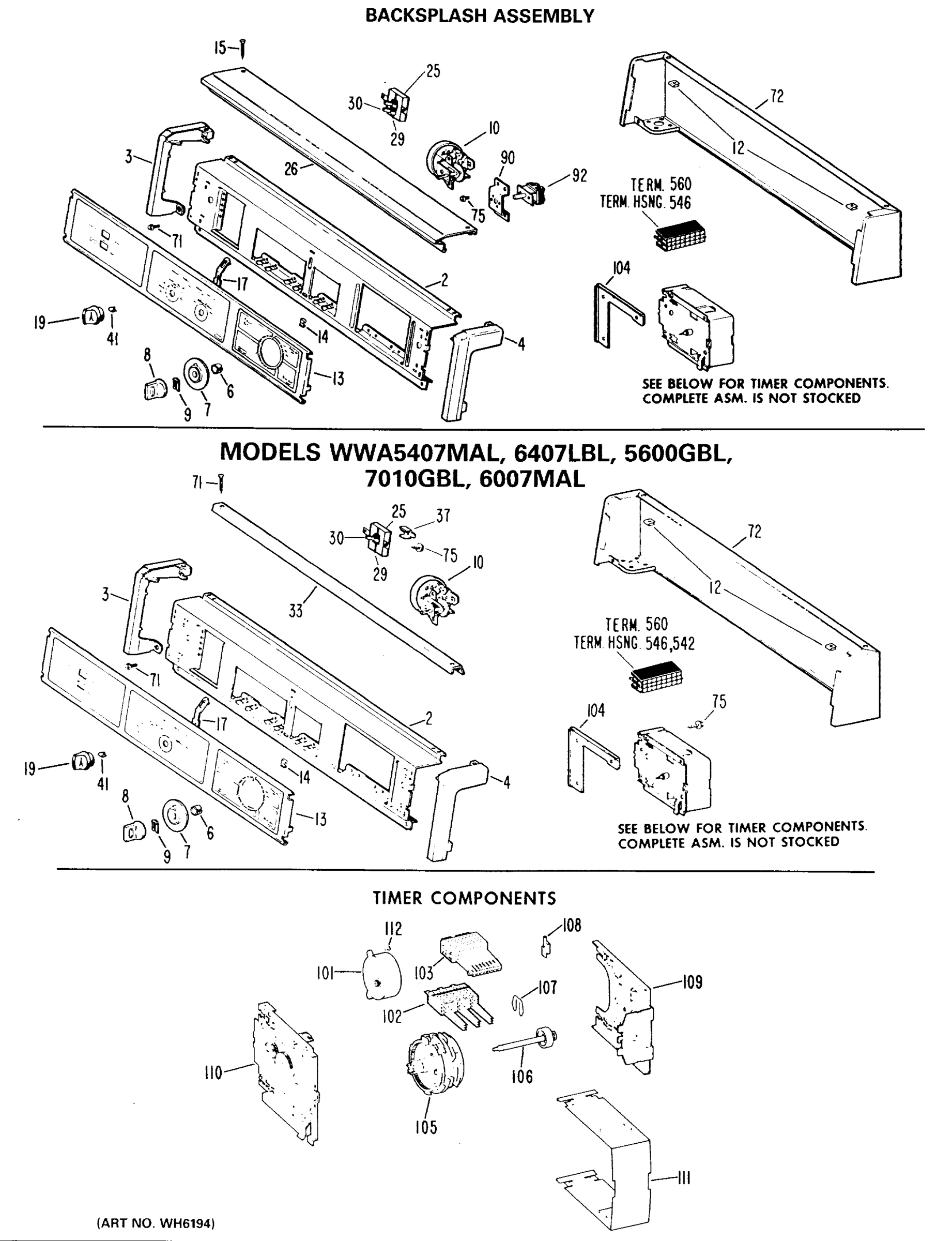BACKSPLASH ASSEMBLY