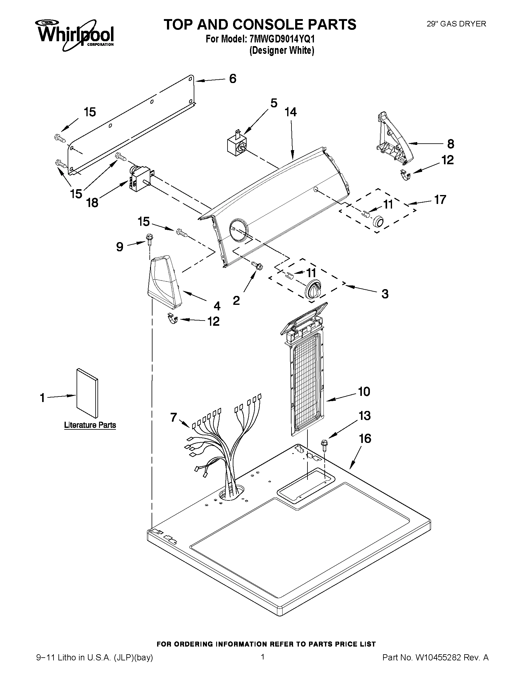 01 - TOP AND CONSOLE PARTS