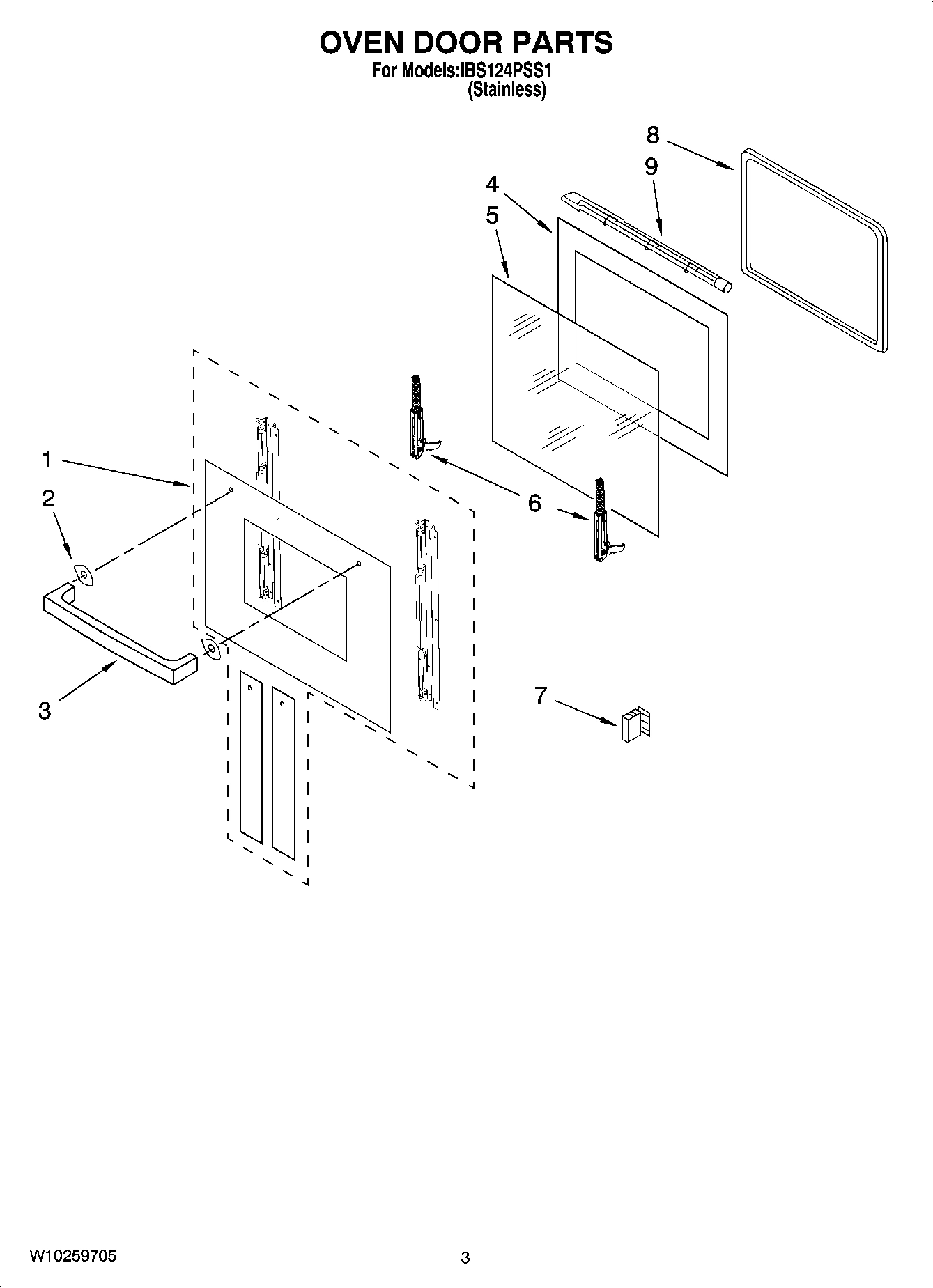 02 - OVEN DOOR PARTS