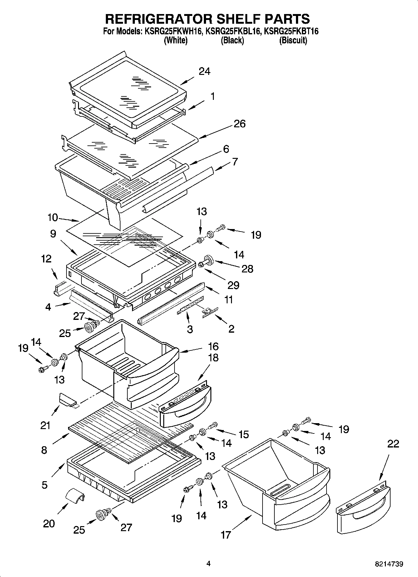 03 - REFRIGERATOR SHELF PARTS