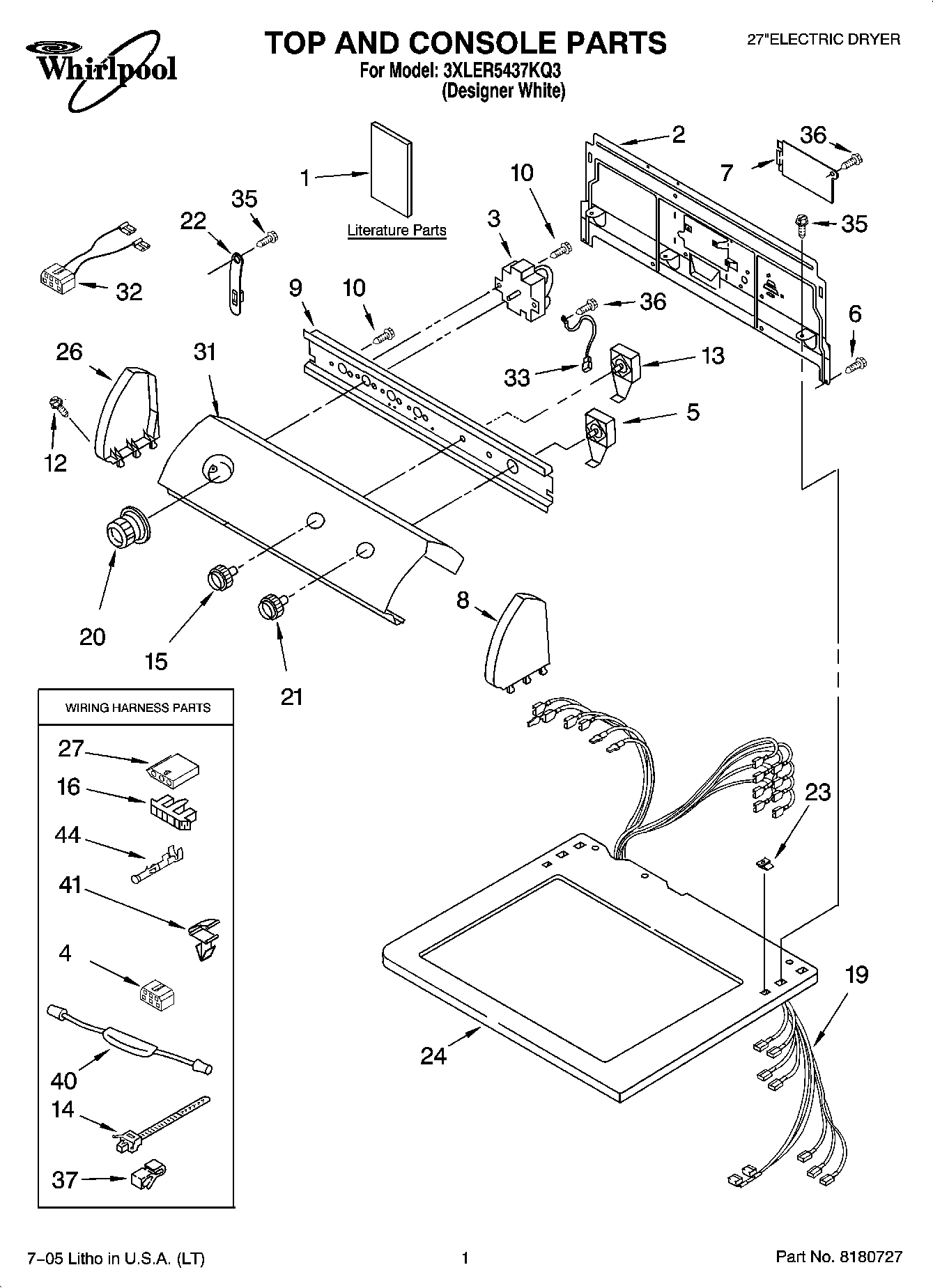 01 - TOP AND CONSOLE PARTS