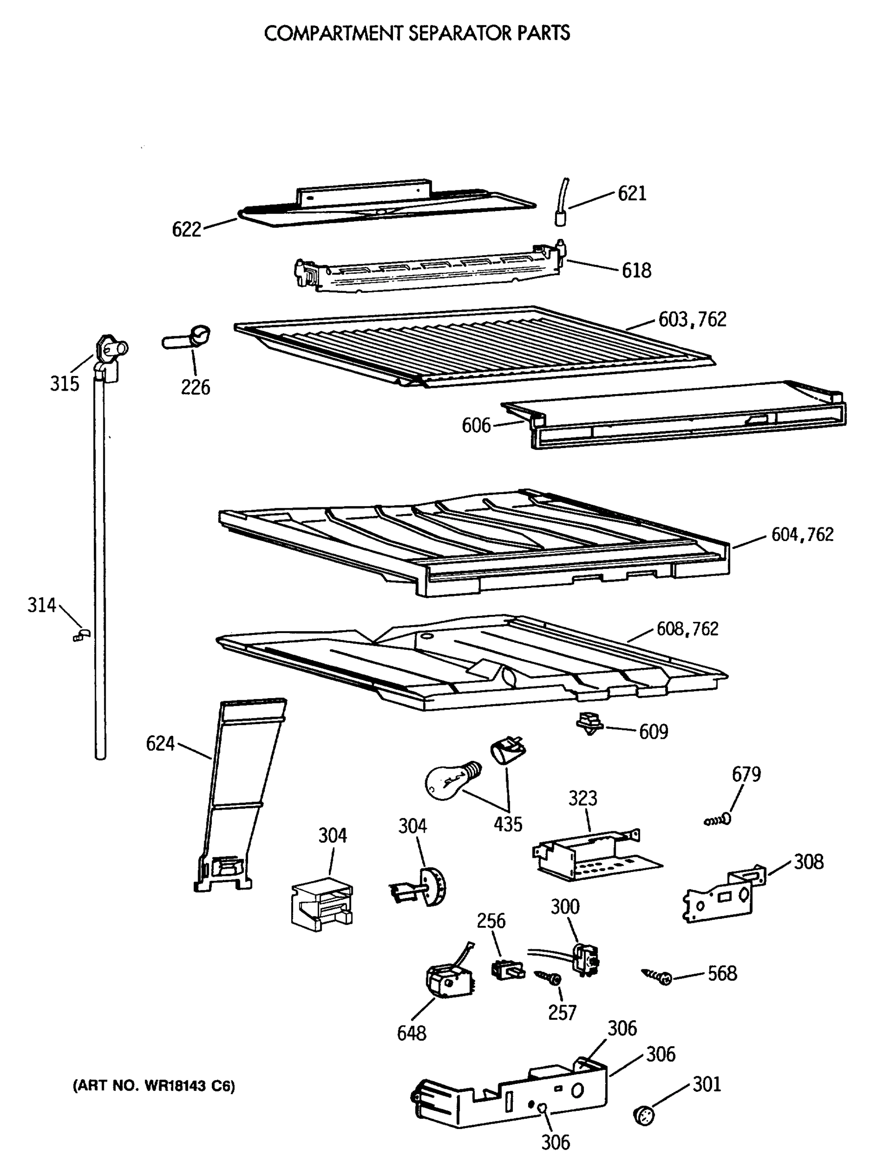 COMPARTMENT SEPARATOR PARTS