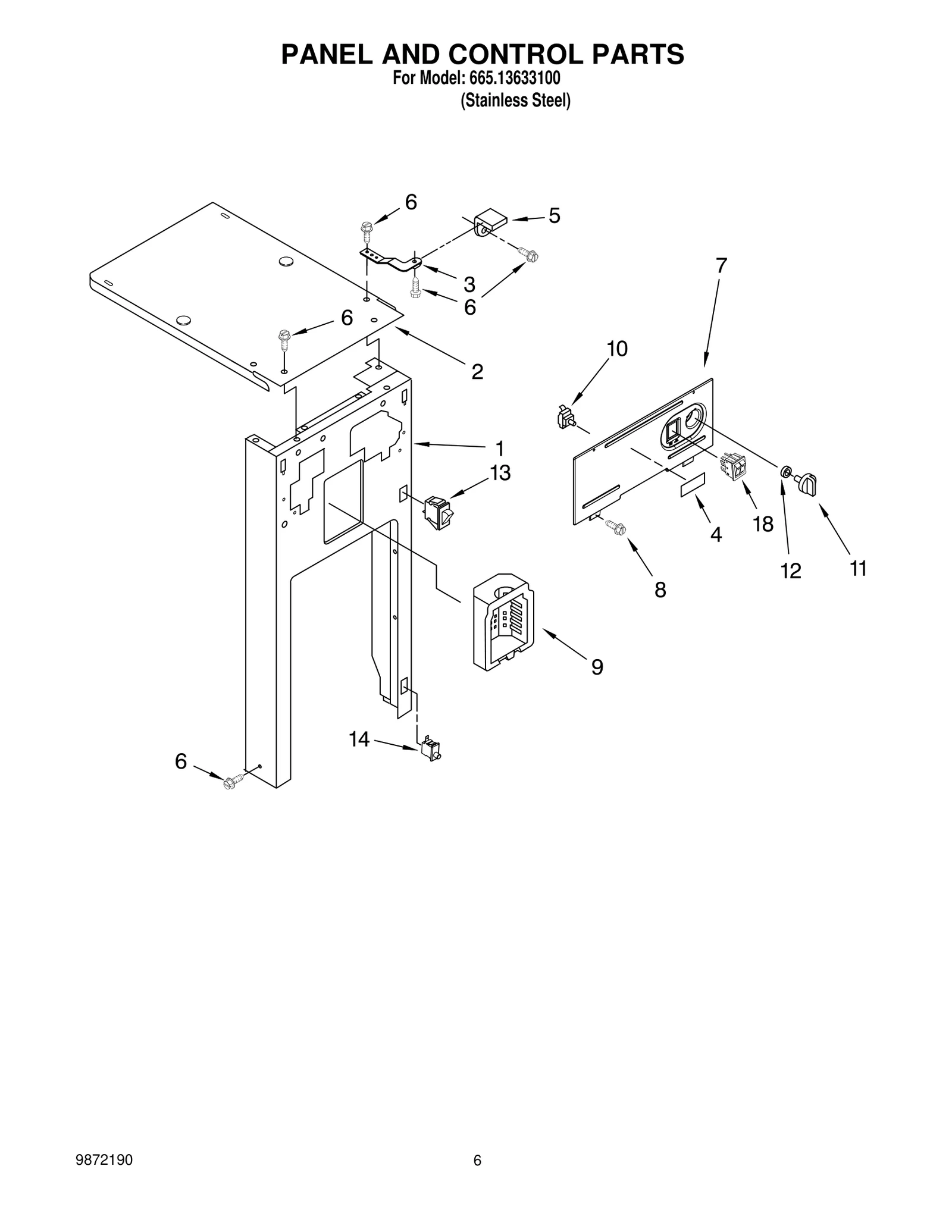 PANEL AND CONTROL PARTS