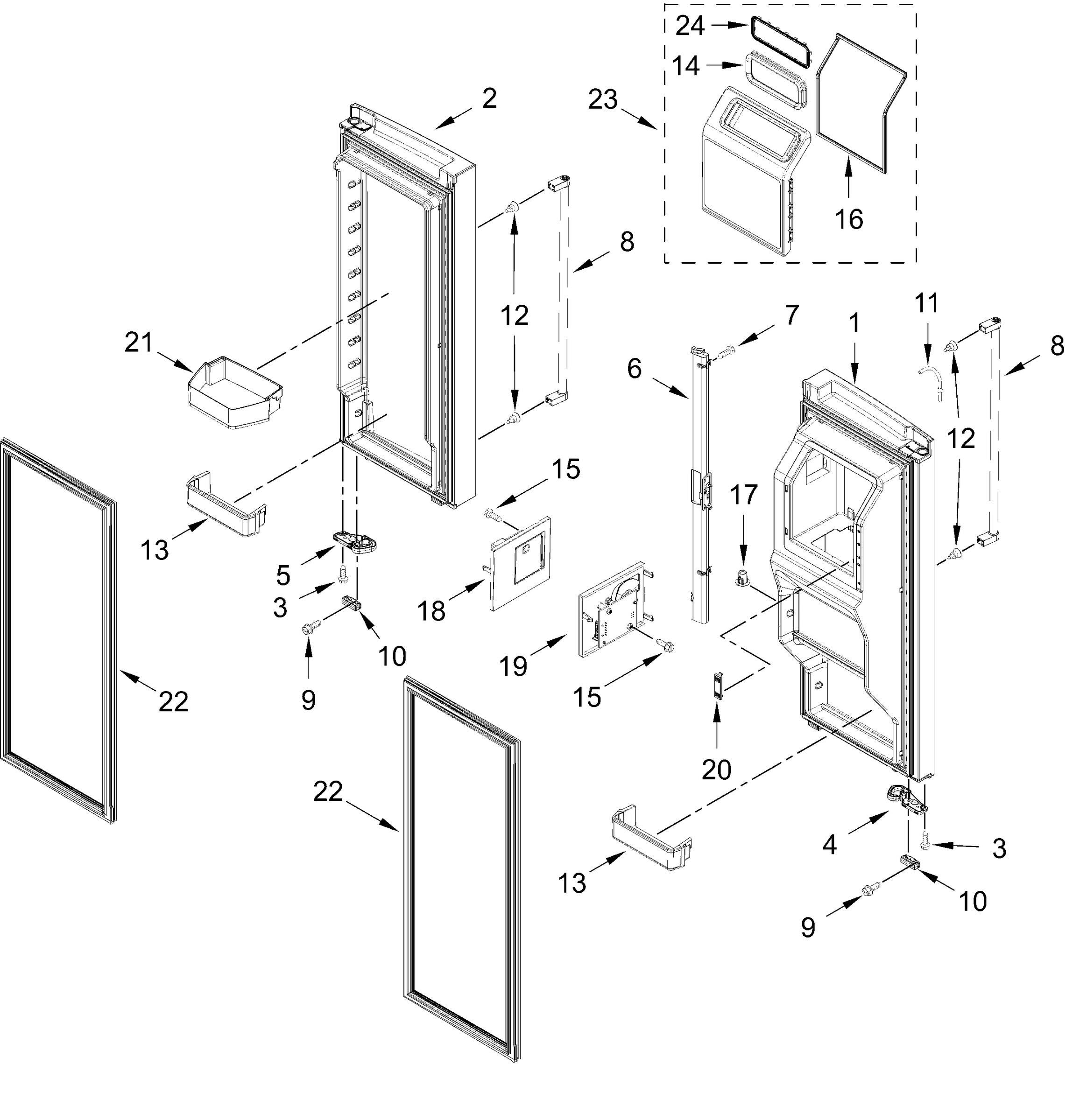 REFRIGERATOR DOOR PARTS