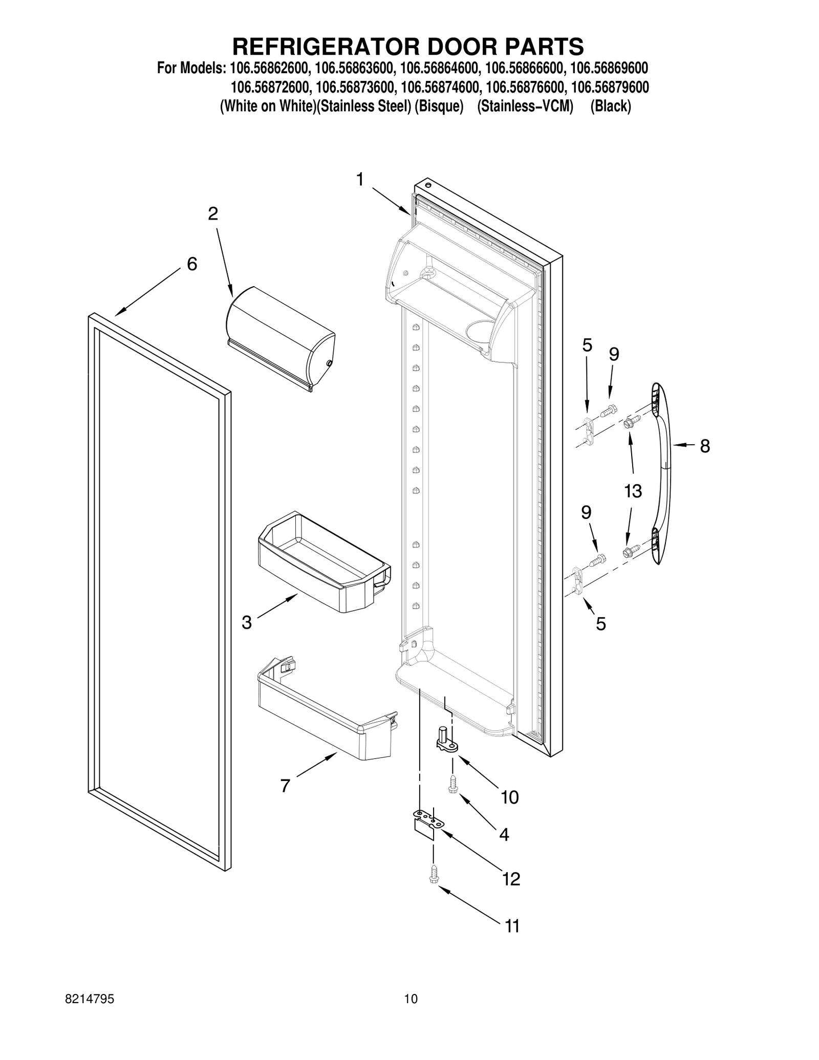 REFRIGERATOR DOOR PARTS
