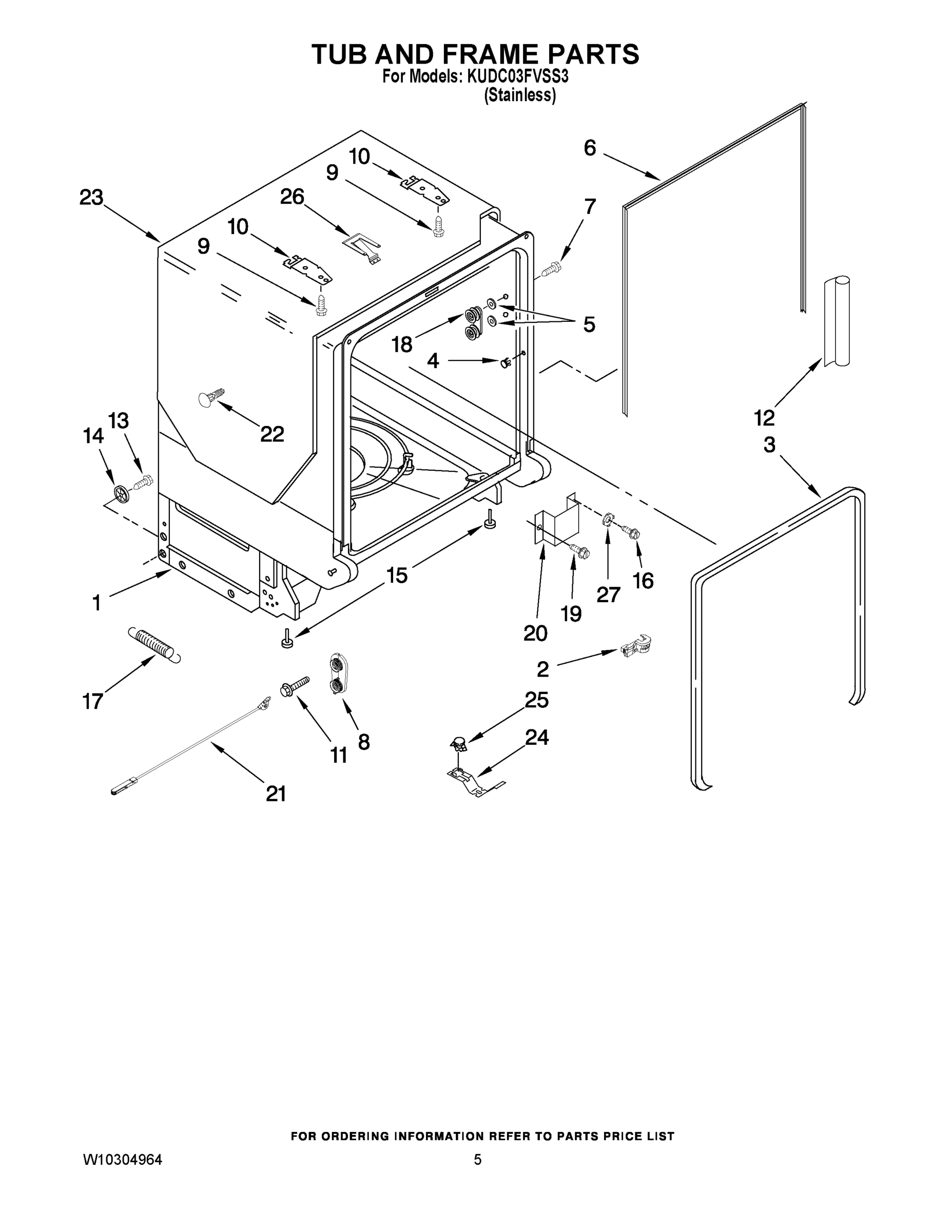 05 - TUB AND FRAME PARTS