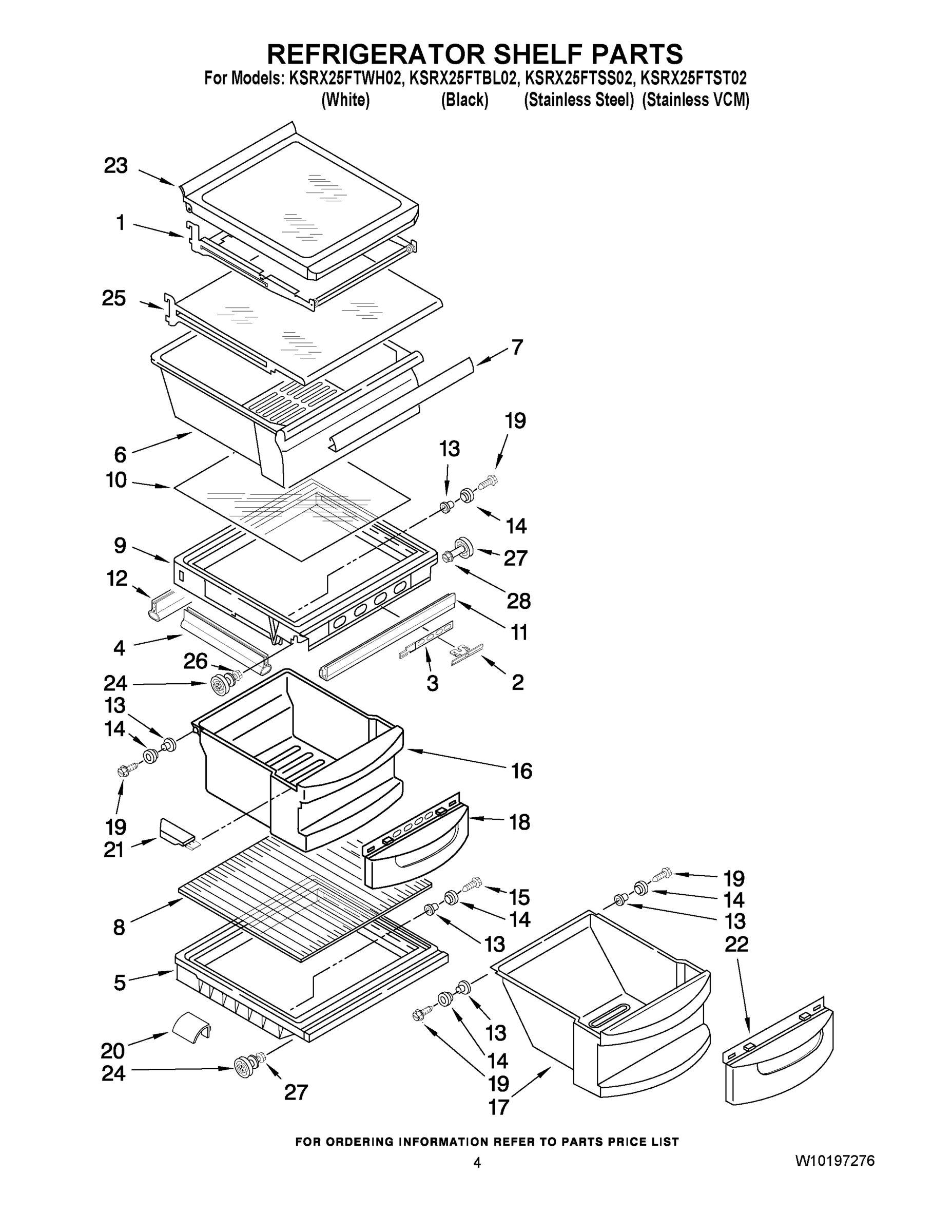 03 - REFRIGERATOR SHELF PARTS