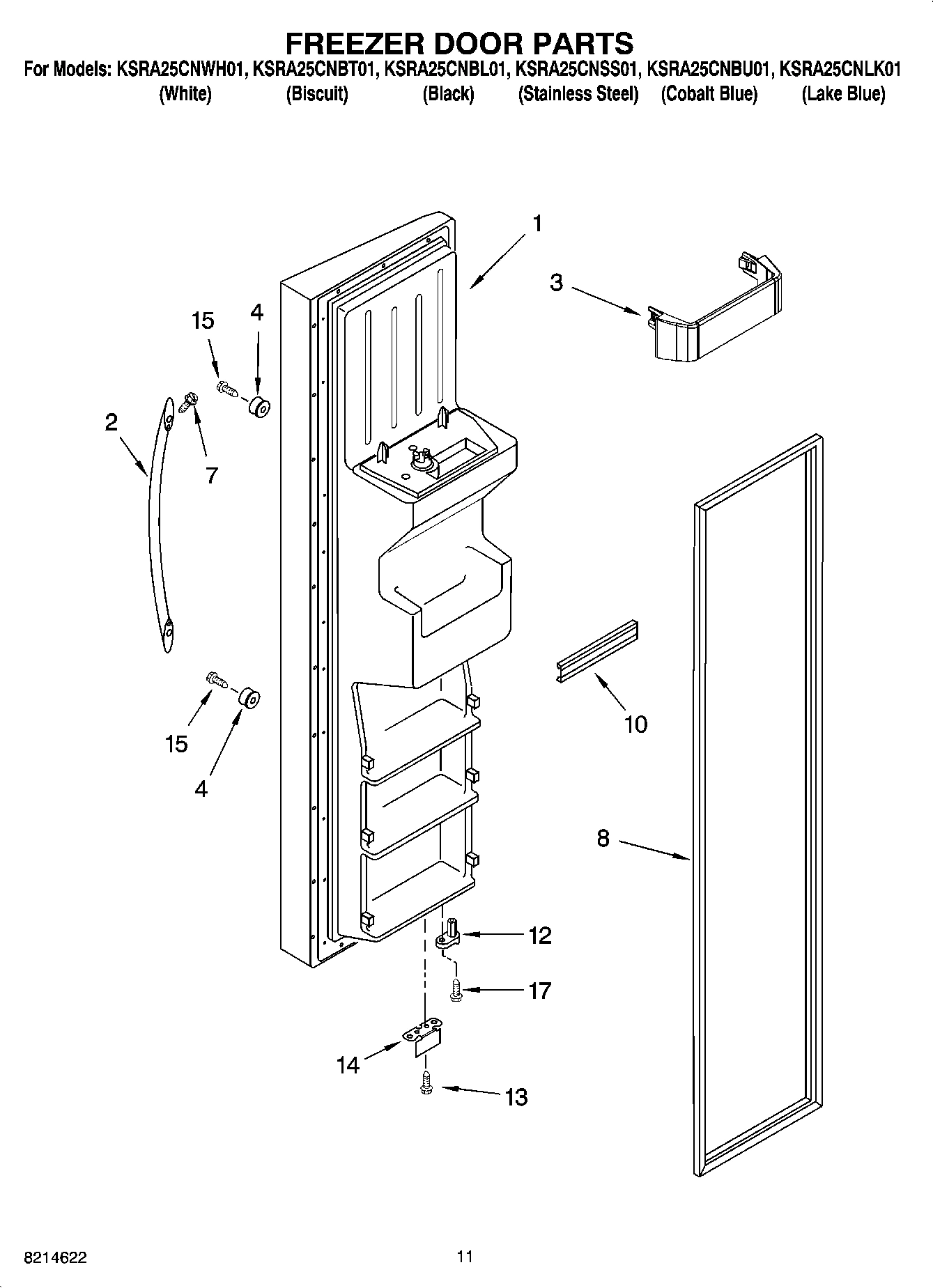 07 - FREEZER DOOR PARTS