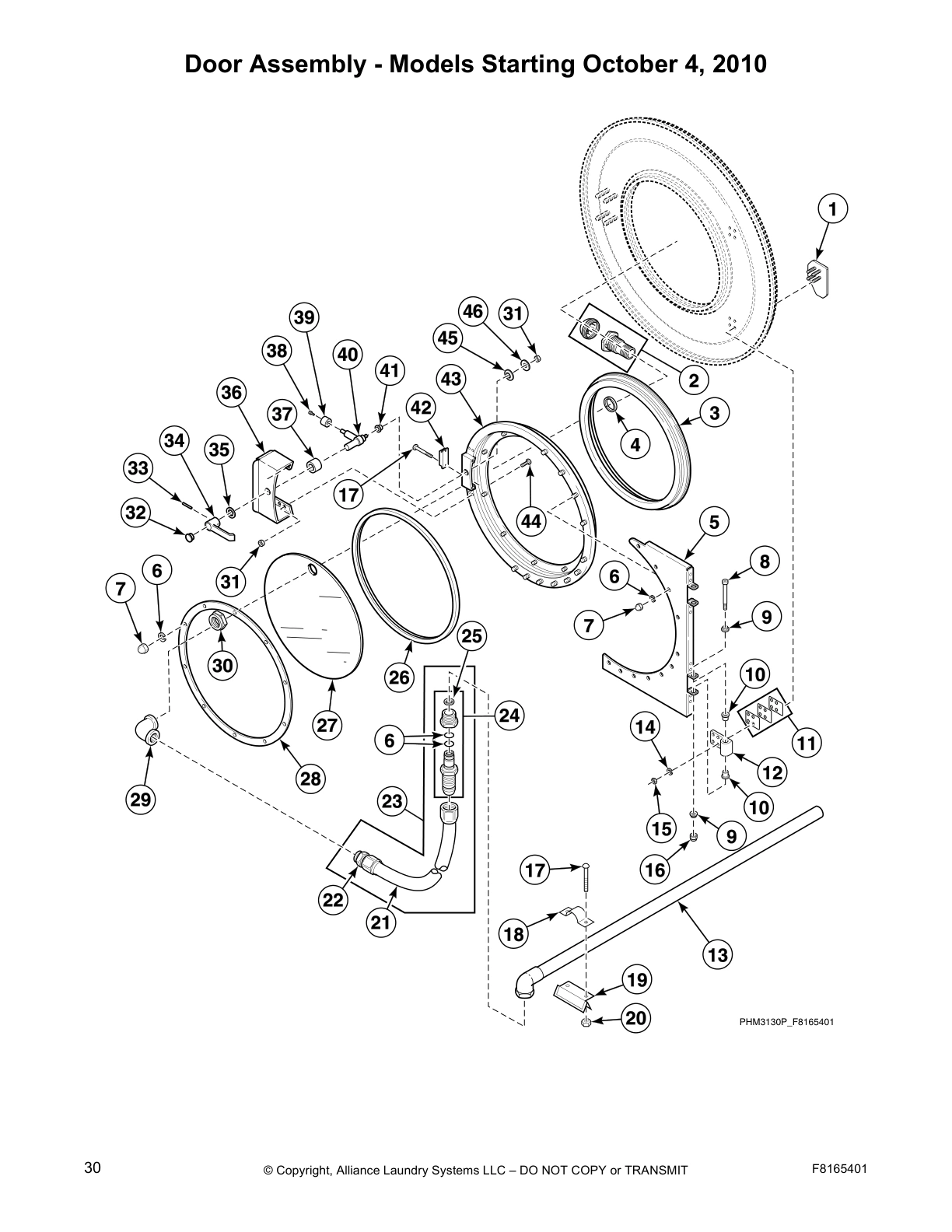 Door Assembly - Models Starting October 4, 2010