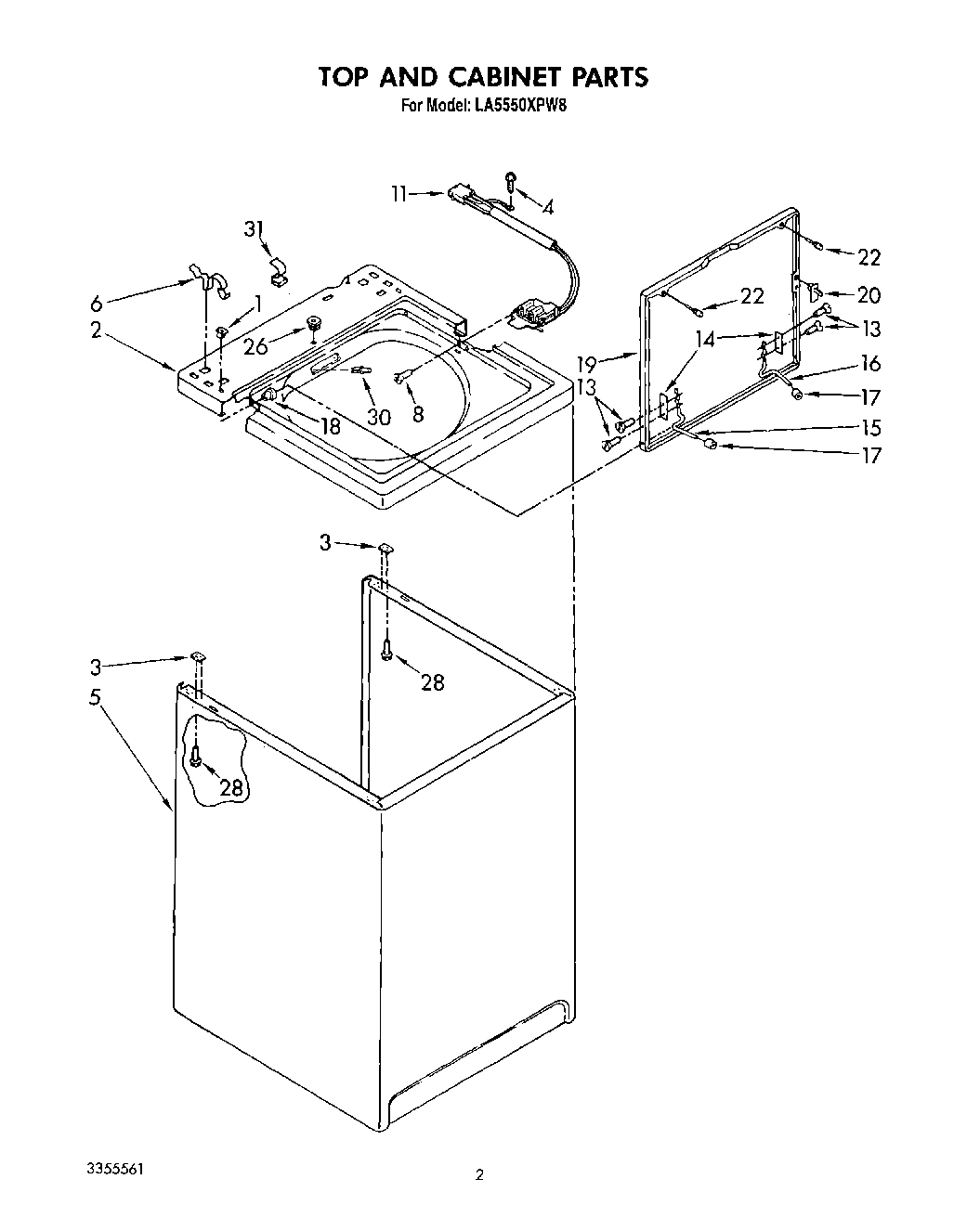 02 - TOP AND CABINET, LIT/OPTIONAL