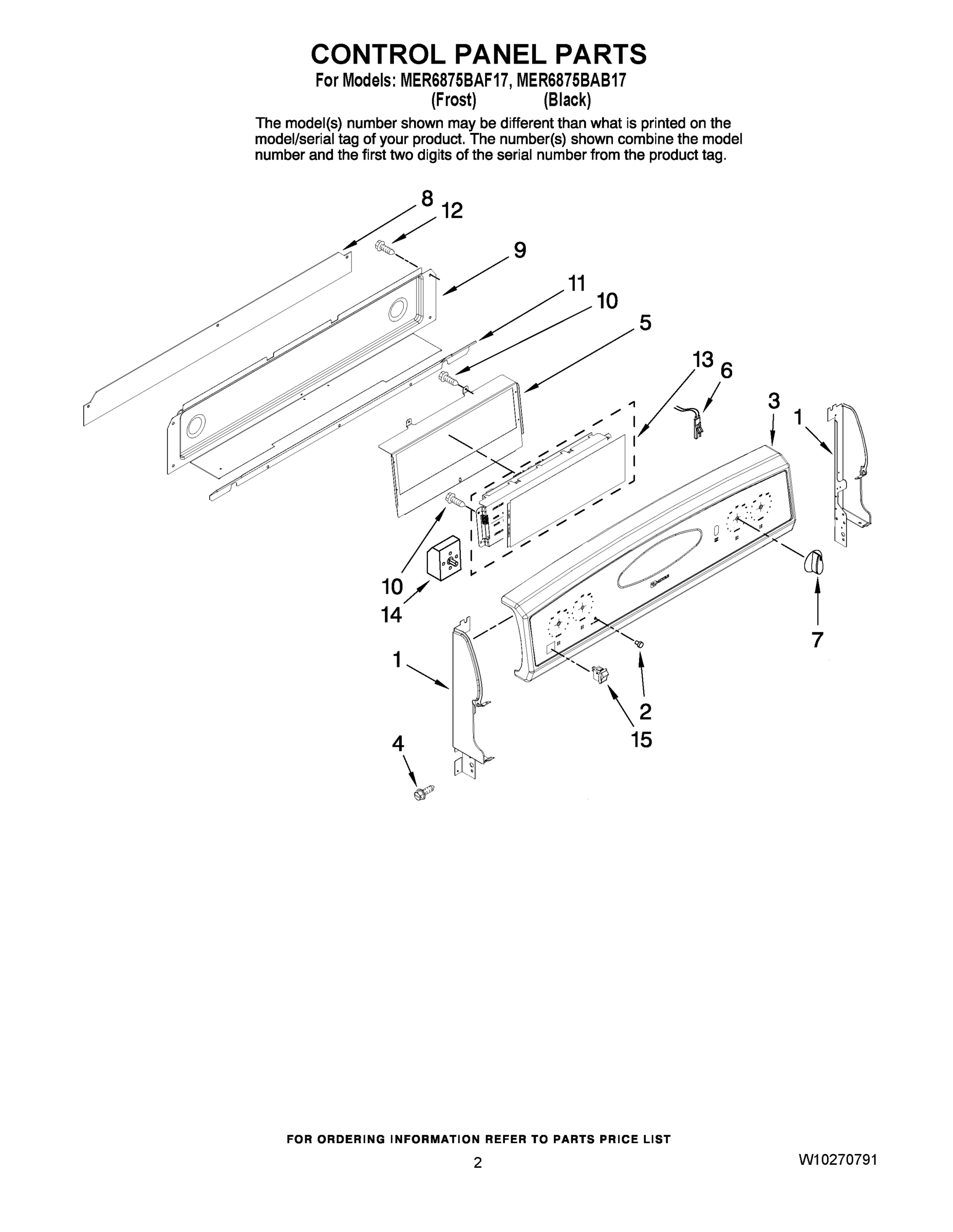 02 - CONTROL PANEL PARTS