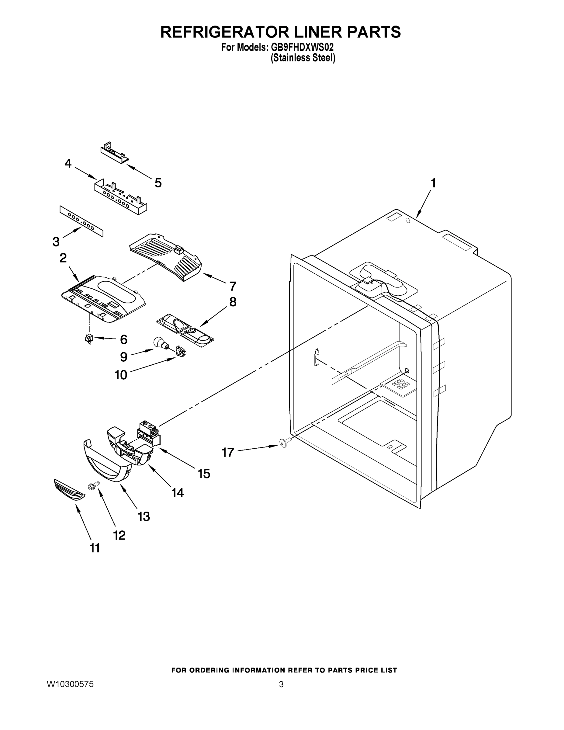 02 - REFRIGERATOR LINER PARTS