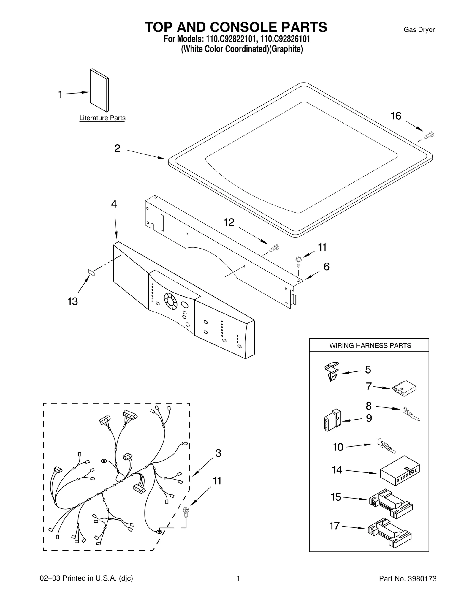 TOP AND CONSOLE PARTS