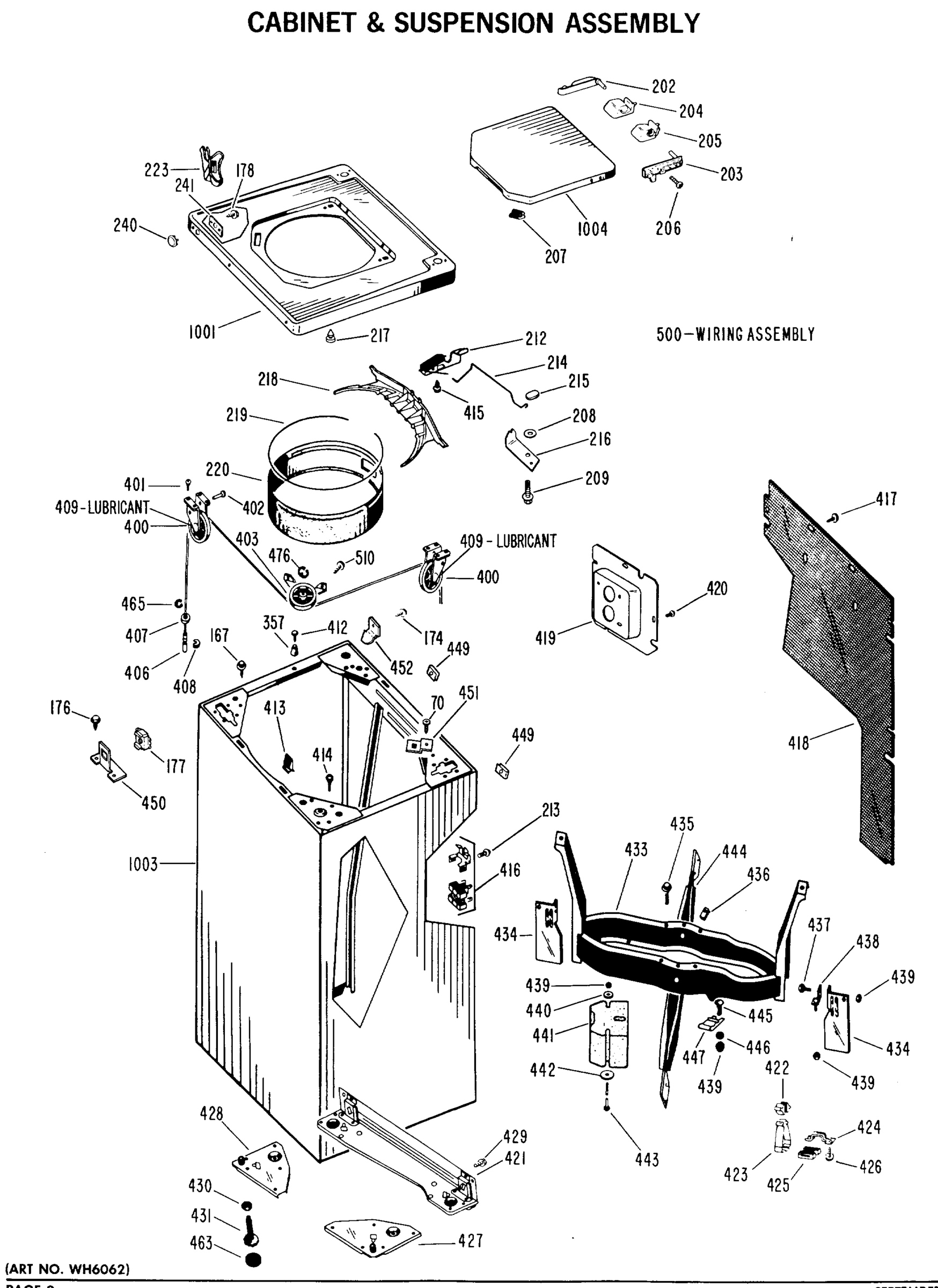 CABINET & SUSPENSION ASSEMBLY