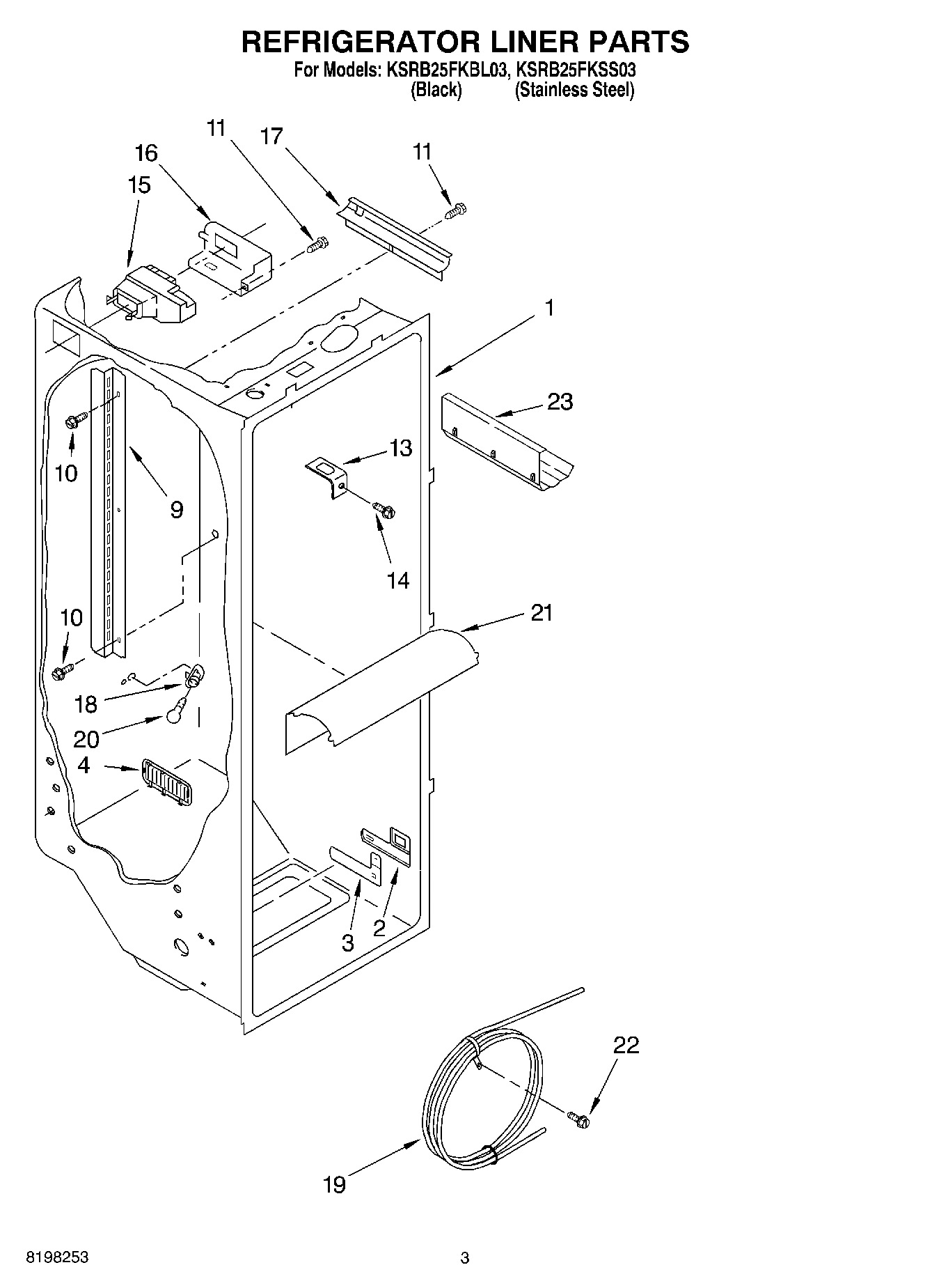 02 - REFRIGERATOR LINER PARTS