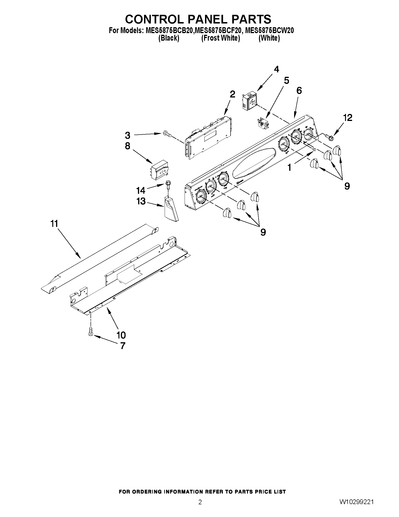 02 - CONTROL PANEL PARTS