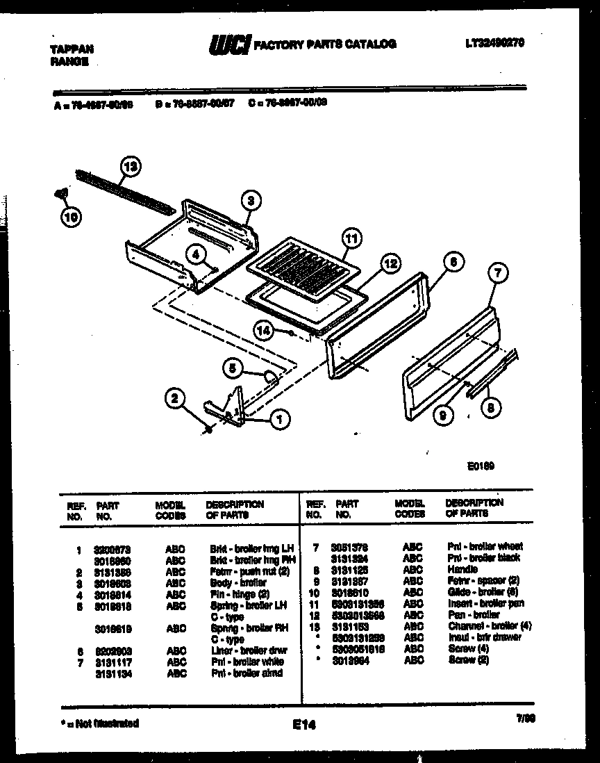 05 - BROILER DRAWER PARTS