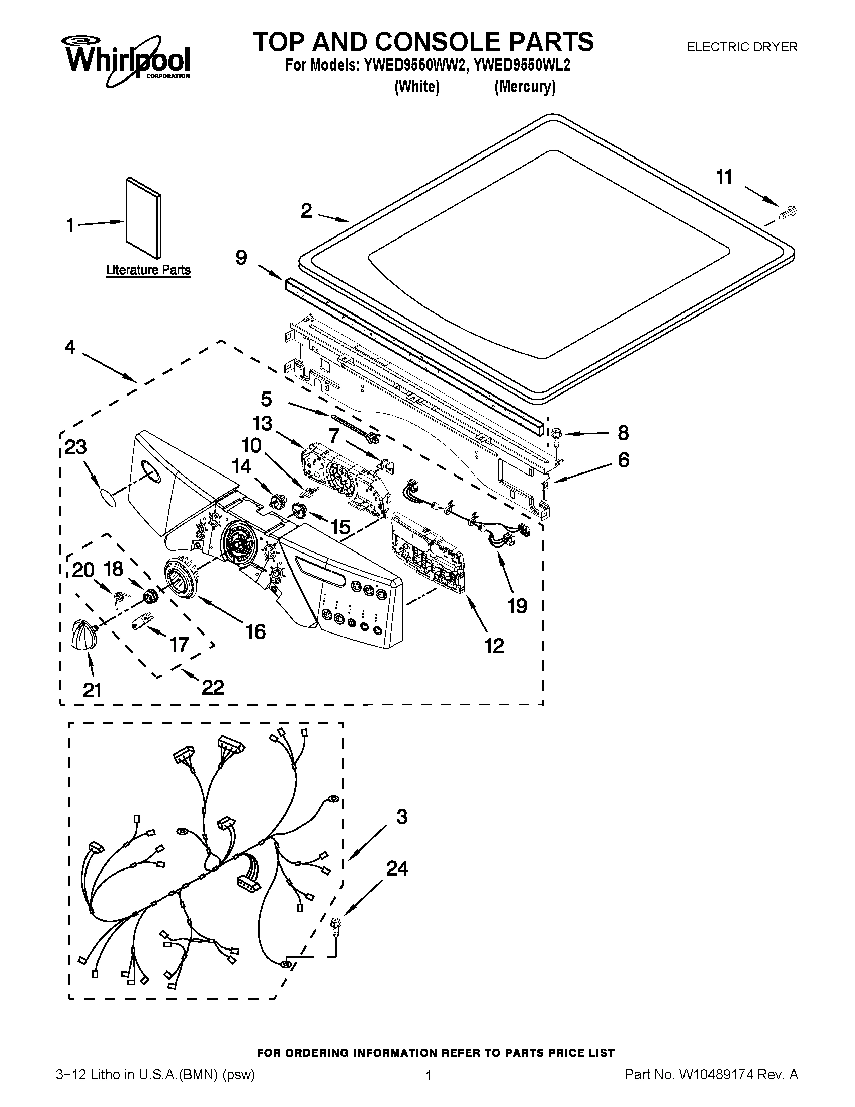 01 - TOP AND CONSOLE PARTS