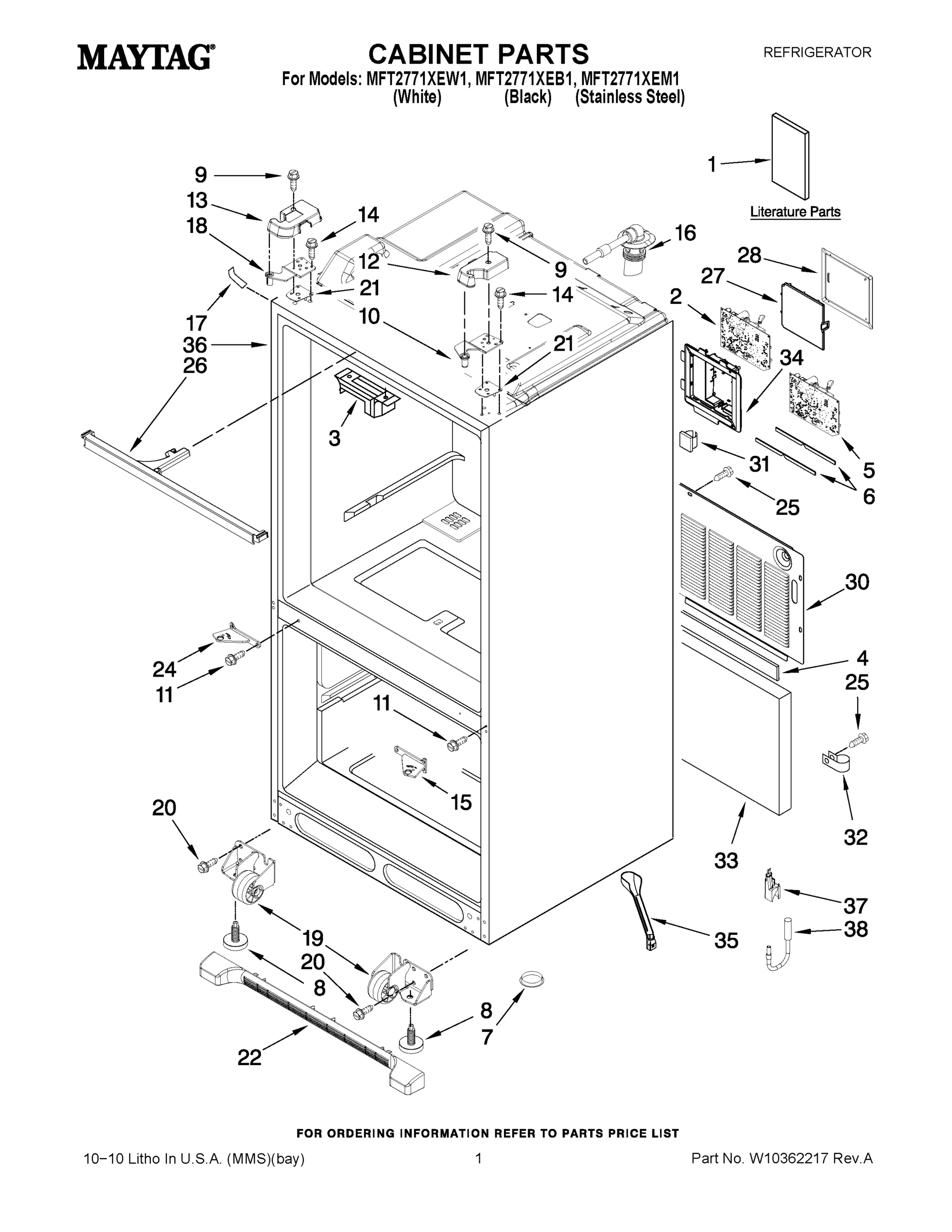01 - CABINET PARTS