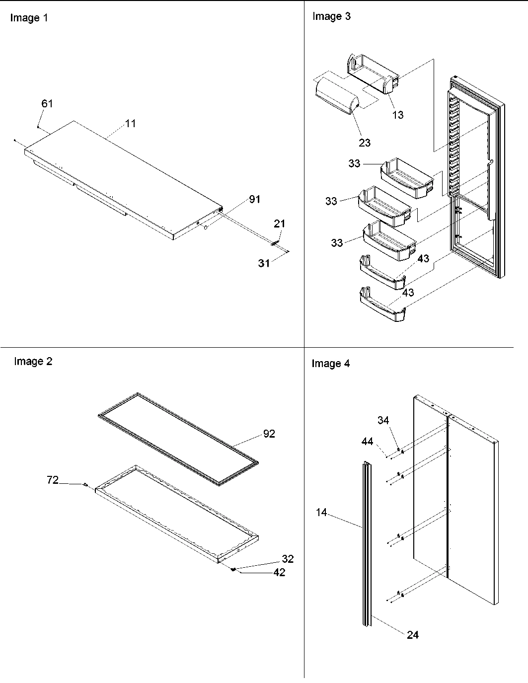 13 - Refrigerator Door, Trim & Handles