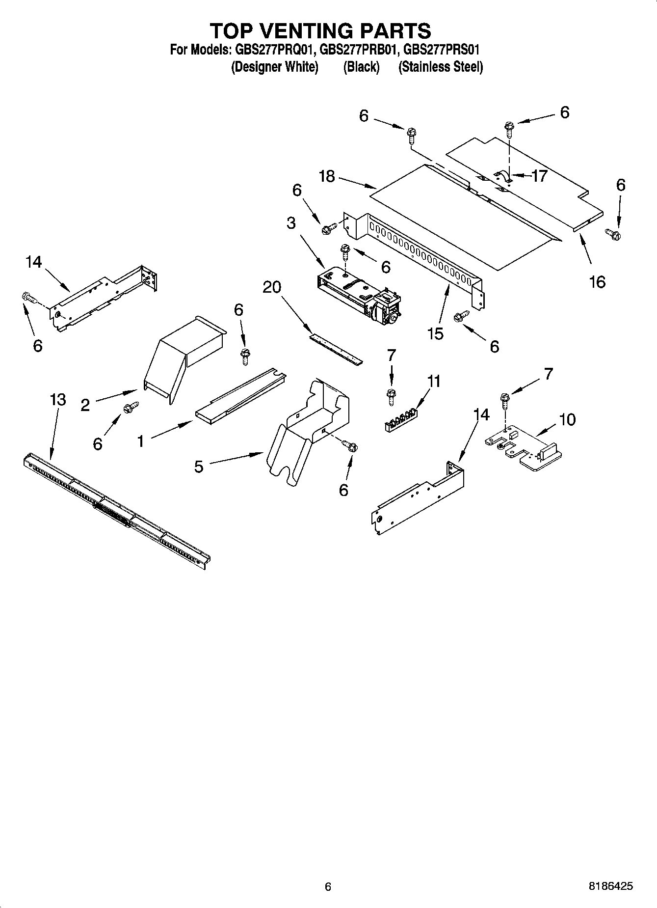 05 - TOP VENTING PARTS, OPTIONAL PARTS
