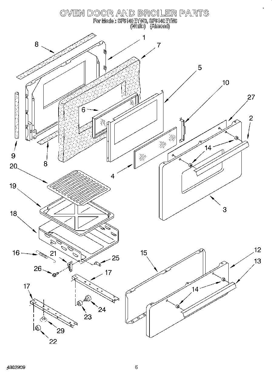 04 - OVEN DOOR AND BROILER