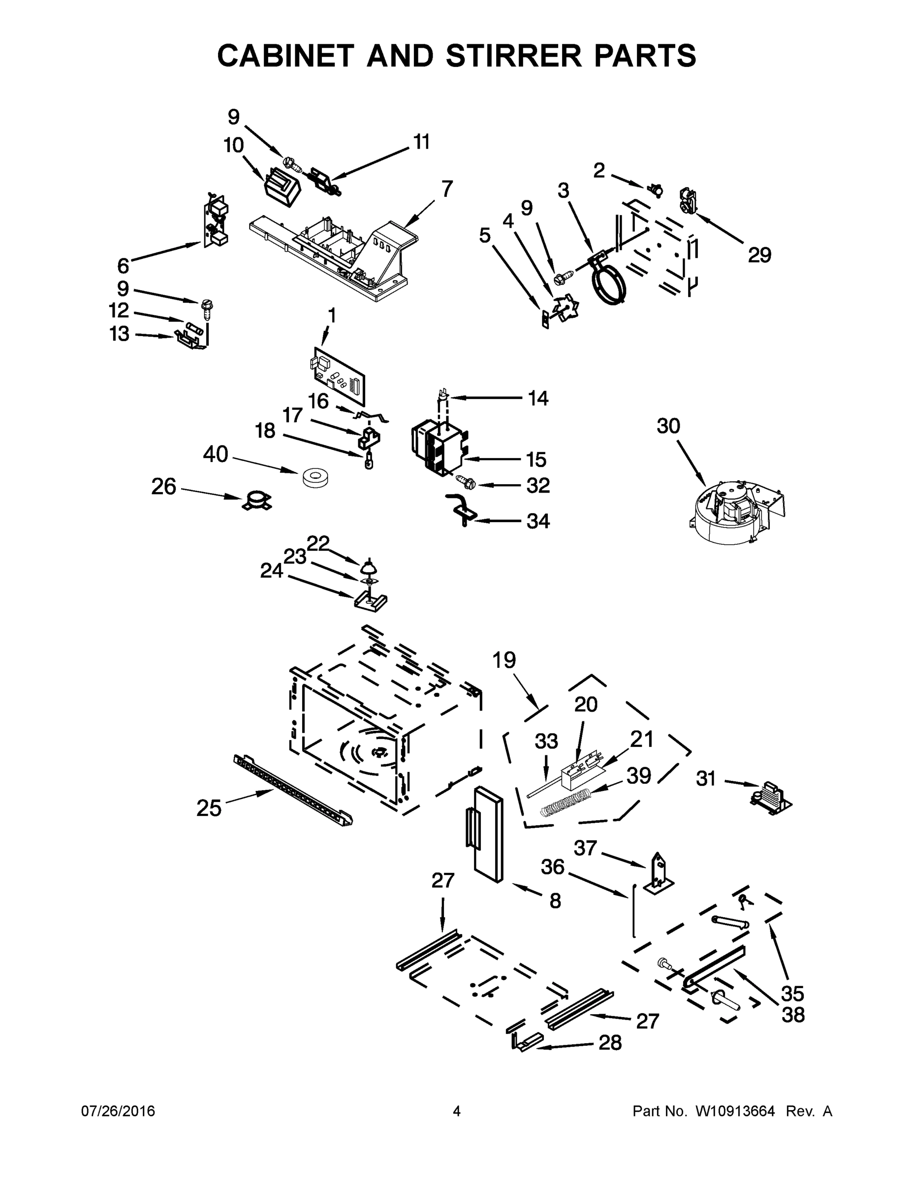 03 - CABINET AND STIRRER PARTS