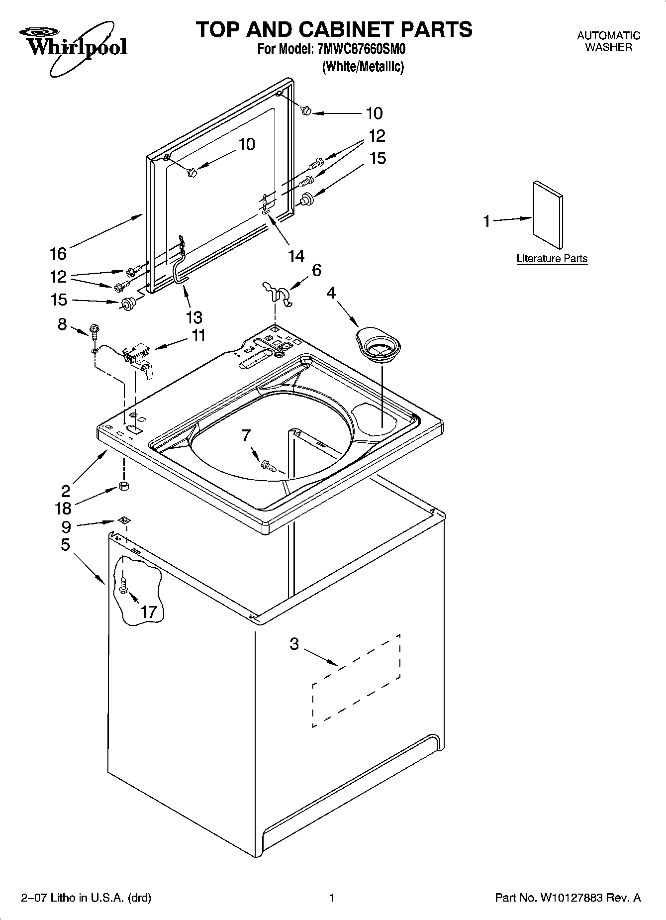 01 - TOP AND CABINET PARTS